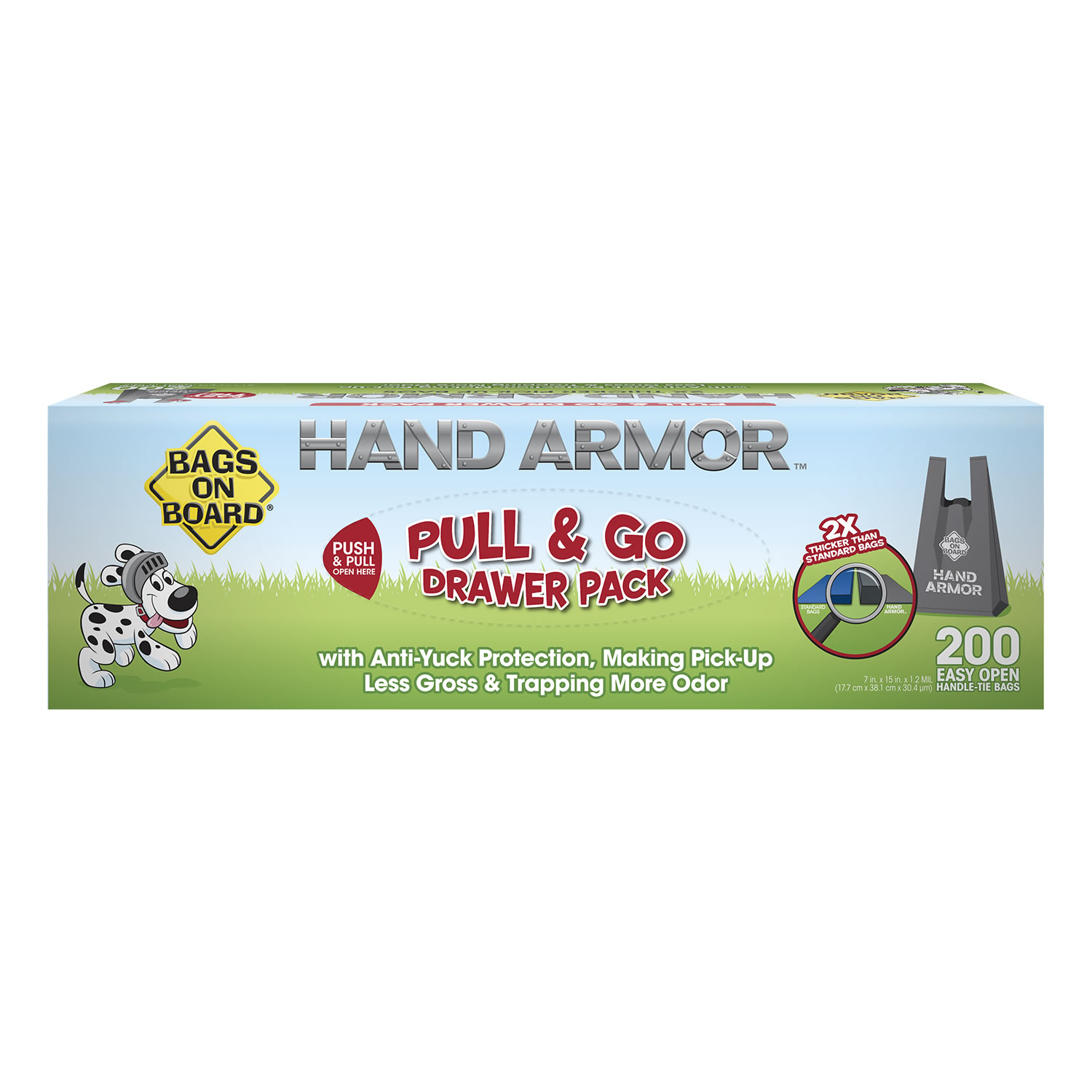 BAGS ON BOARD HAND ARMOUR 2X EXTRA THICK DRAWER PACK  200 BAGS 200 BAG