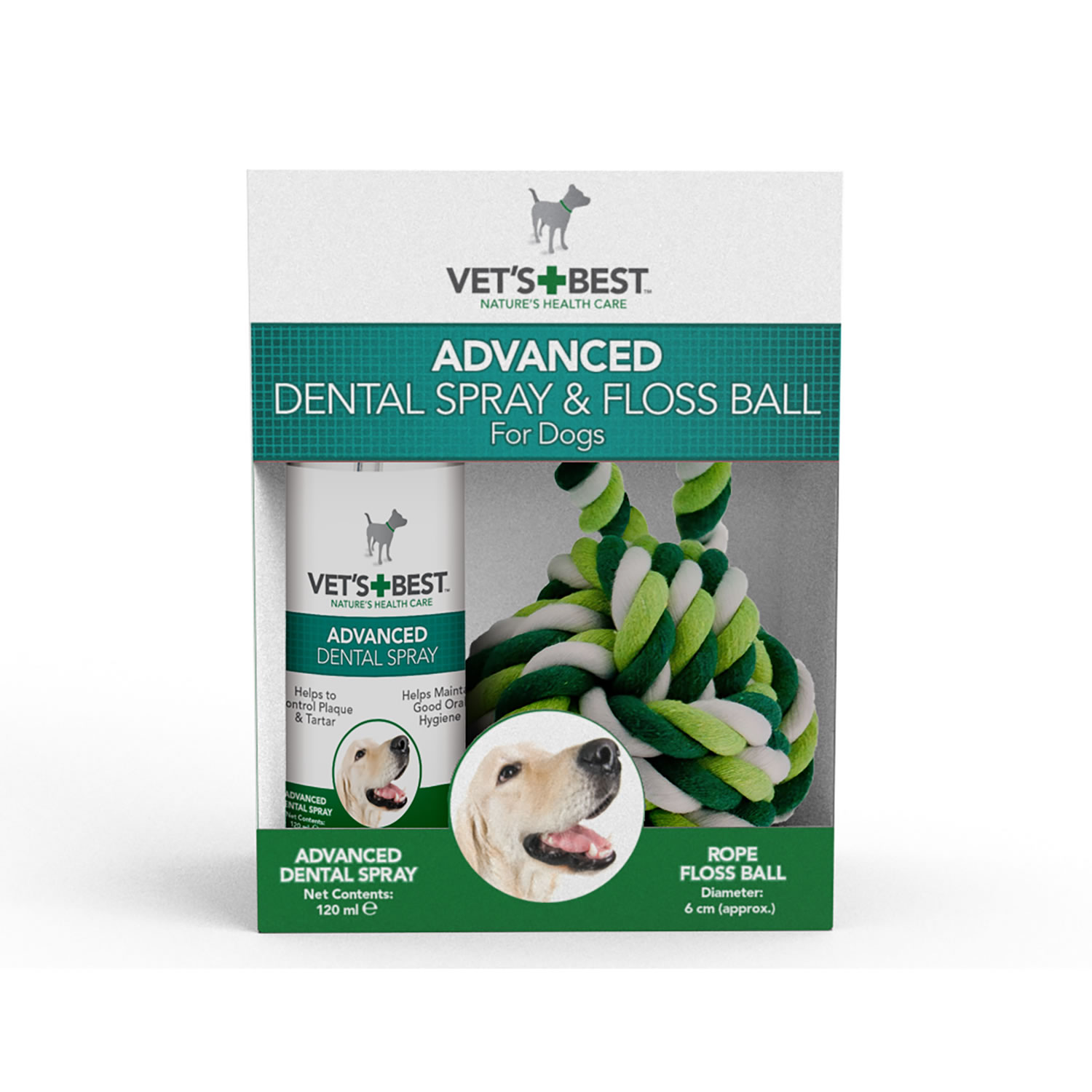 VETS BEST DENTAL POCKET SPRAY & FLOSS BALL 120 ML 120 ML