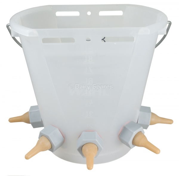 Hiko Lamb Bucket Round c/w 5 Long Teats