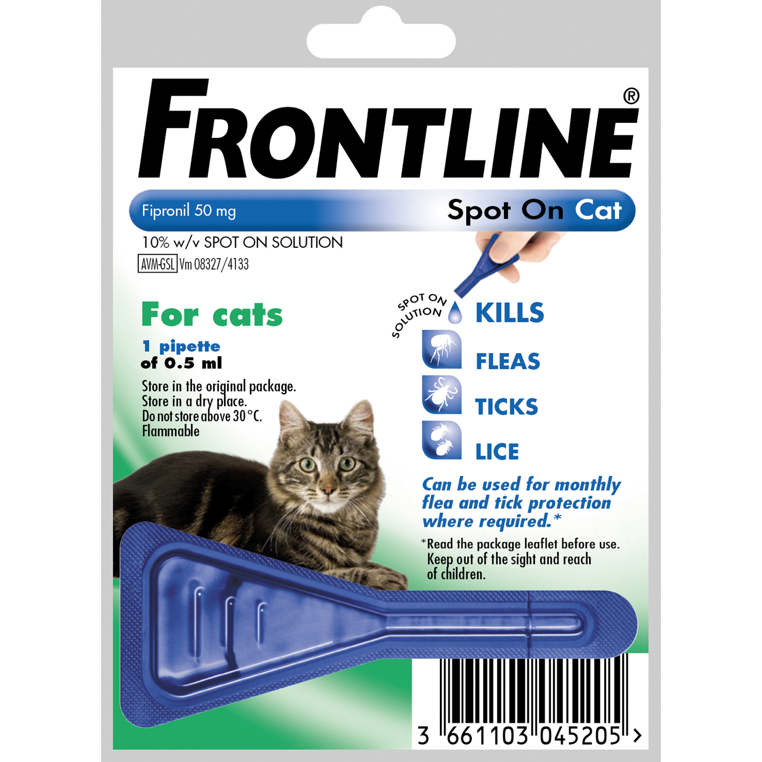 FRONTLINE SPOT ON FOR CATS 1 PIPETTE 1 PIPETTE