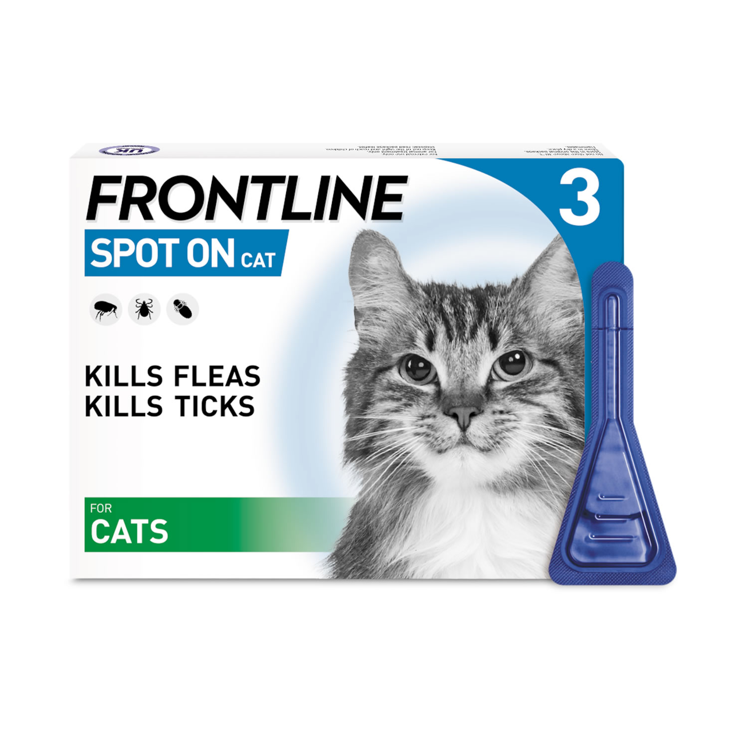FRONTLINE SPOT ON FOR CATS 3 PIPETTES 3 PIPETTES