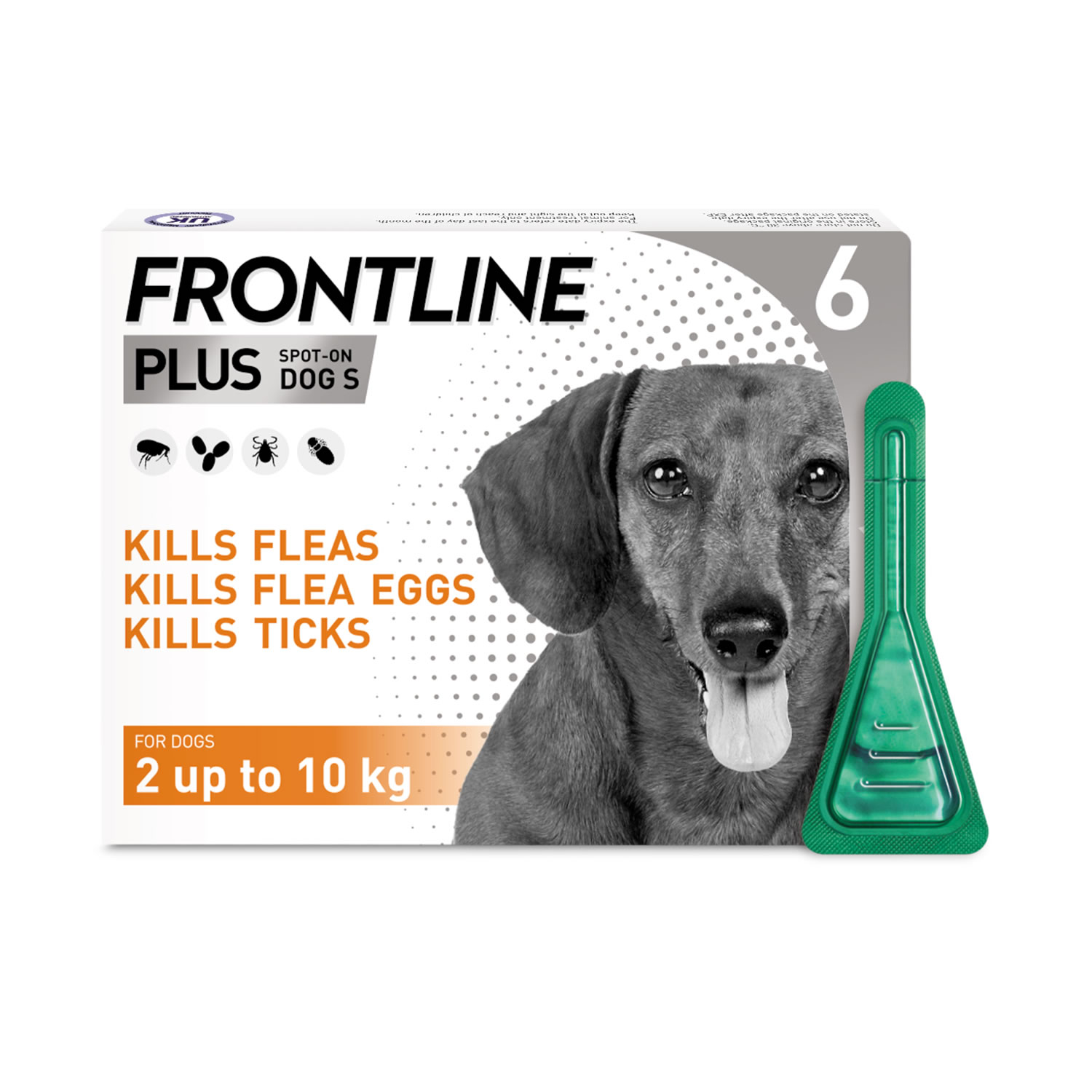 FRONTLINE PLUS SPOT ON FOR SMALL DOGS 2-10KG 6 PIPETTES 2 - 10 KG X 6 PIPETTES