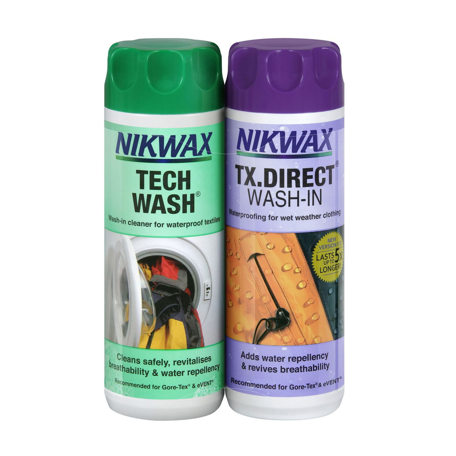 NIKWAX TECH WASH/TX DIRECT WASH-IN TWIN PACK 300 ML 300 ML 300 ML X TWIN PACK