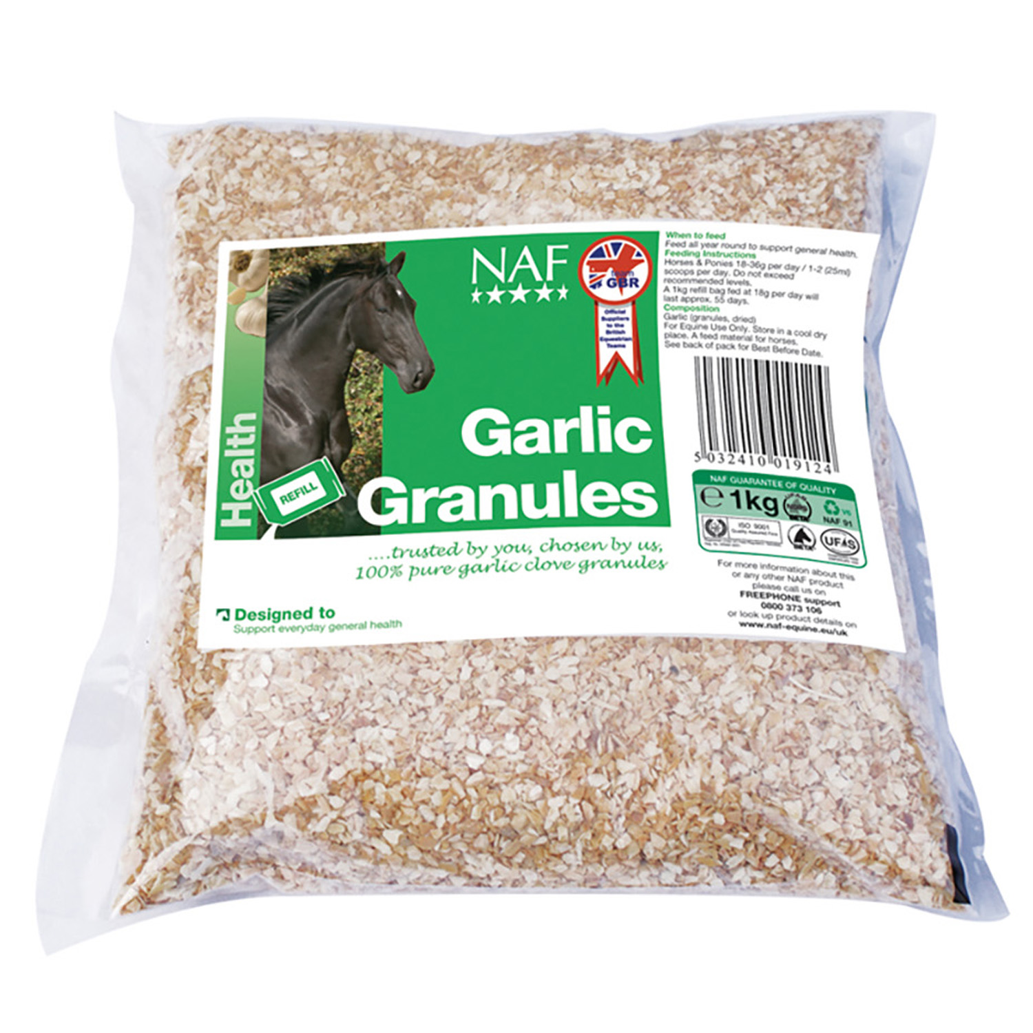 NAF GARLIC GRANULES 1 KG REFILL BAG 1 KG REFILL totalfarmsupplies.co.uk