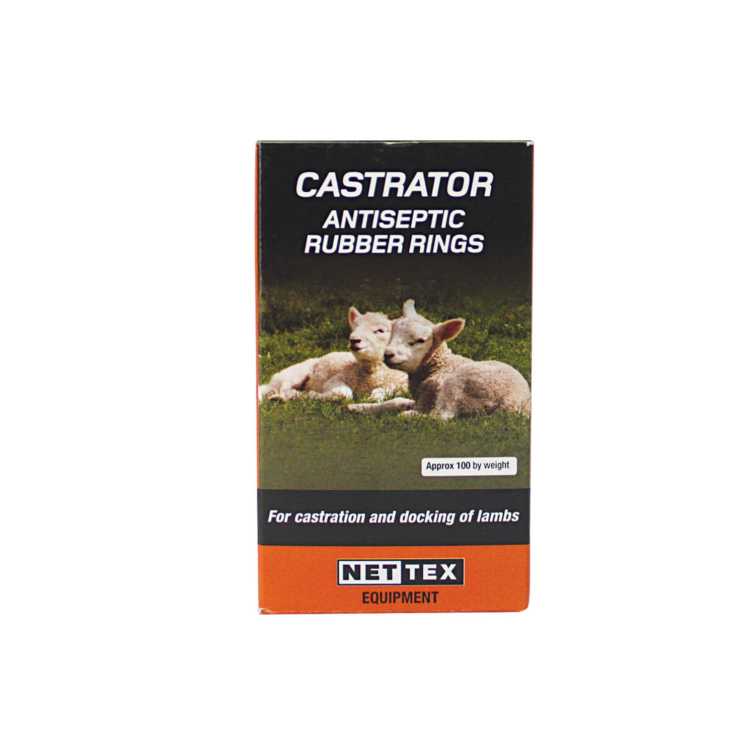 NETTEX CASTRATOR ANTISEPTIC RUBBER RINGS100 BOX