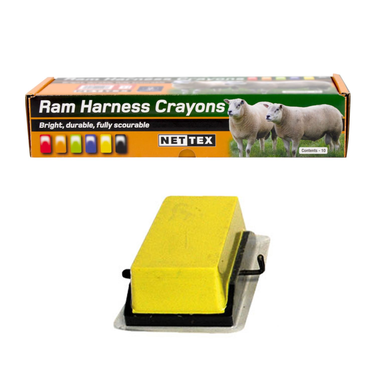 NETTEX ALL WEATHER CRAYONS YELLOW