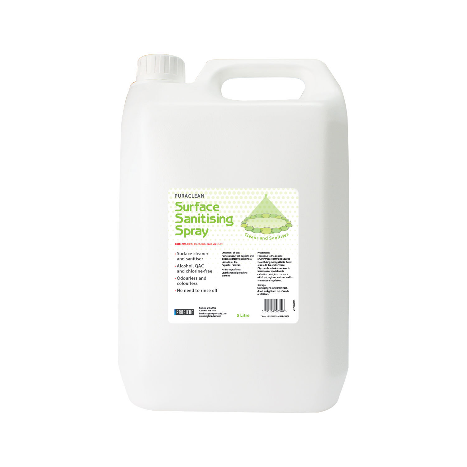 NETTEX PURACLEAN SURFACE SANITISING SPRAY 5 LT