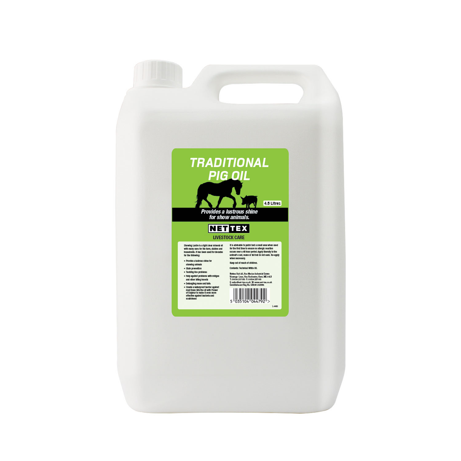 NETTEX TRADITIONAL PIG OIL 4.5 LT