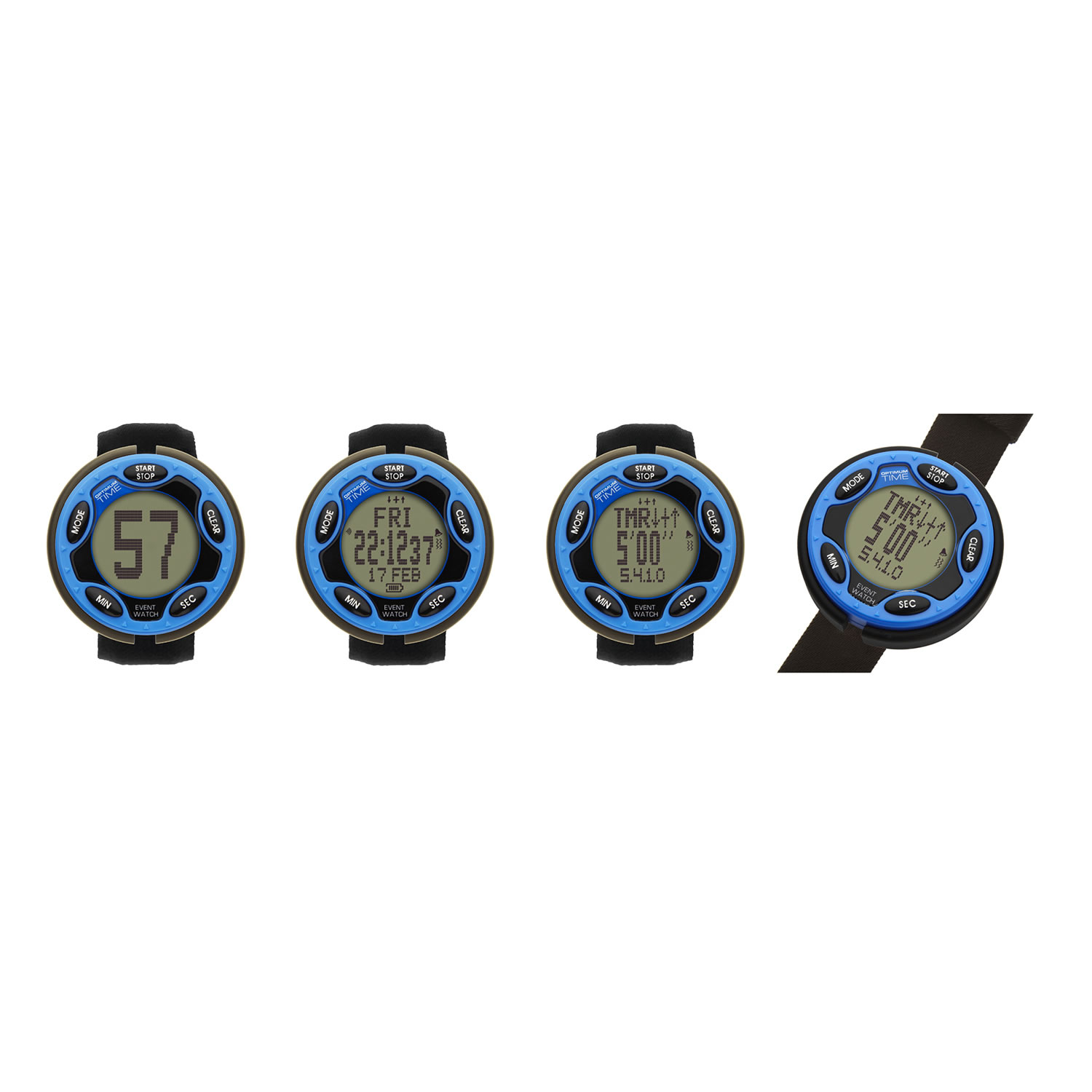 OPTIMUM TIME RECHARGEABLE EVENT WATCH BLUE