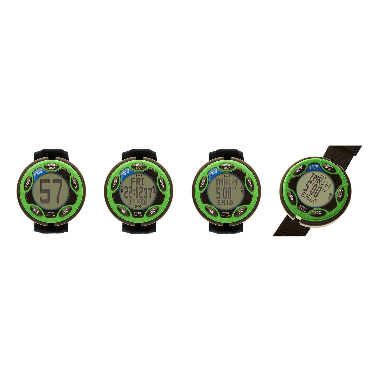 OPTIMUM TIME RECHARGEABLE EVENT WATCH GREEN