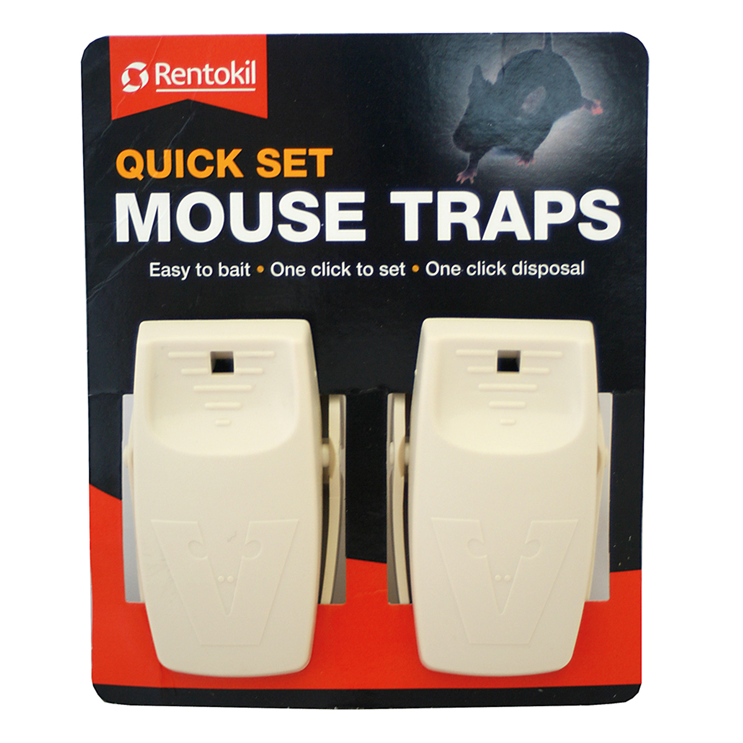 RENTOKIL QUICK SET MOUSE TRAP TWIN PACK