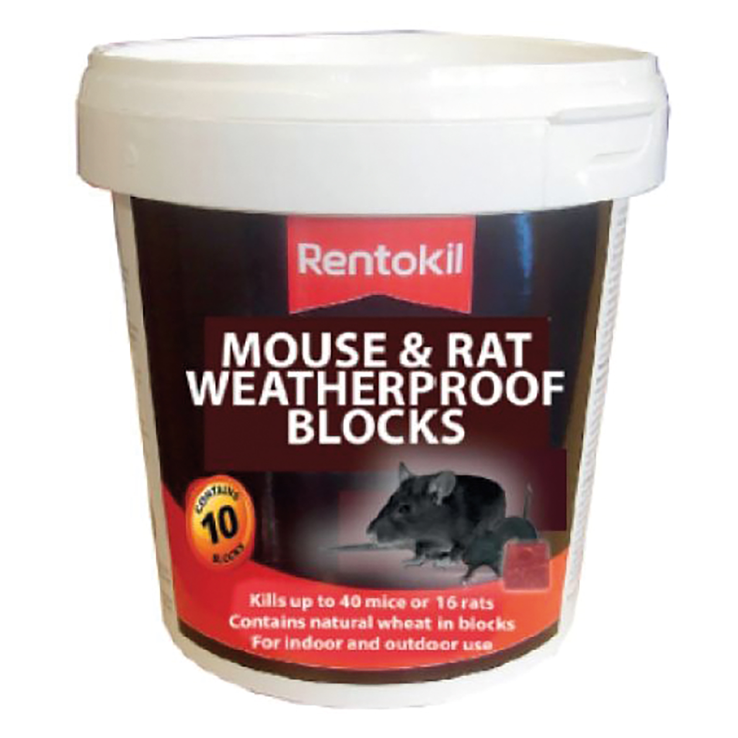 RENTOKIL MOUSE & RAT WEATHERPROOF BLOCKS 10 PACK