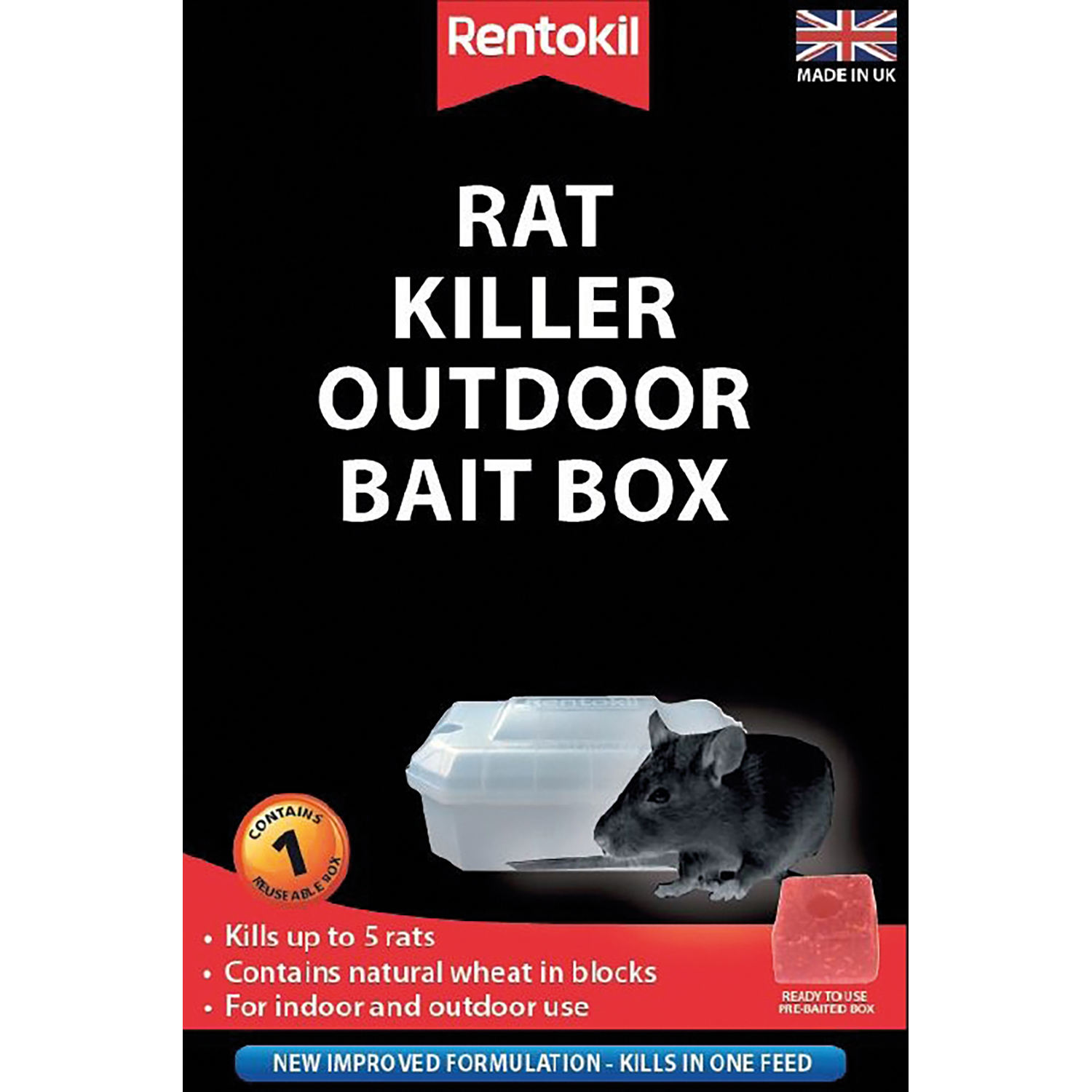 RENTOKIL RAT KILLER OUTDOOR BAIT BOX