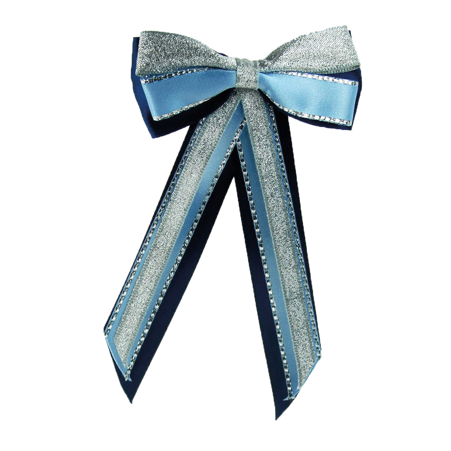 SHOWQUEST HAIRBOW & TAILS NAVY/PALE BLUE/SILVER