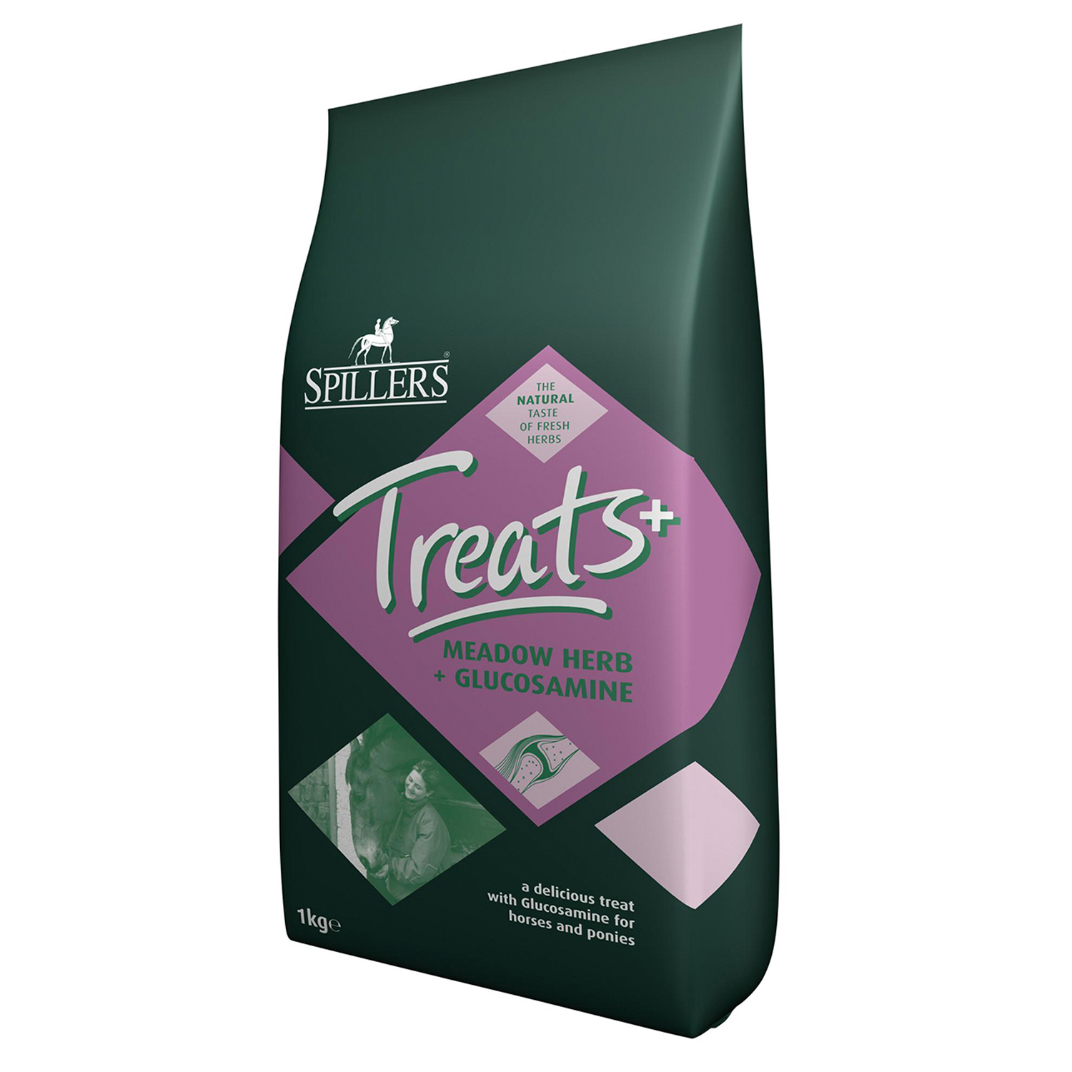 SPILLERS MEADOW HERB TREATS + GLUCOSAMINE 8 X 1 KG 1 KG X 8 PACK