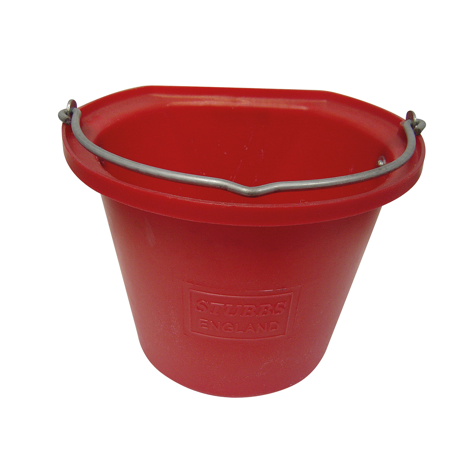 STUBBS HANGING BUCKET FLAT SIDED SMALL 14 LT S85  RED 14 LT