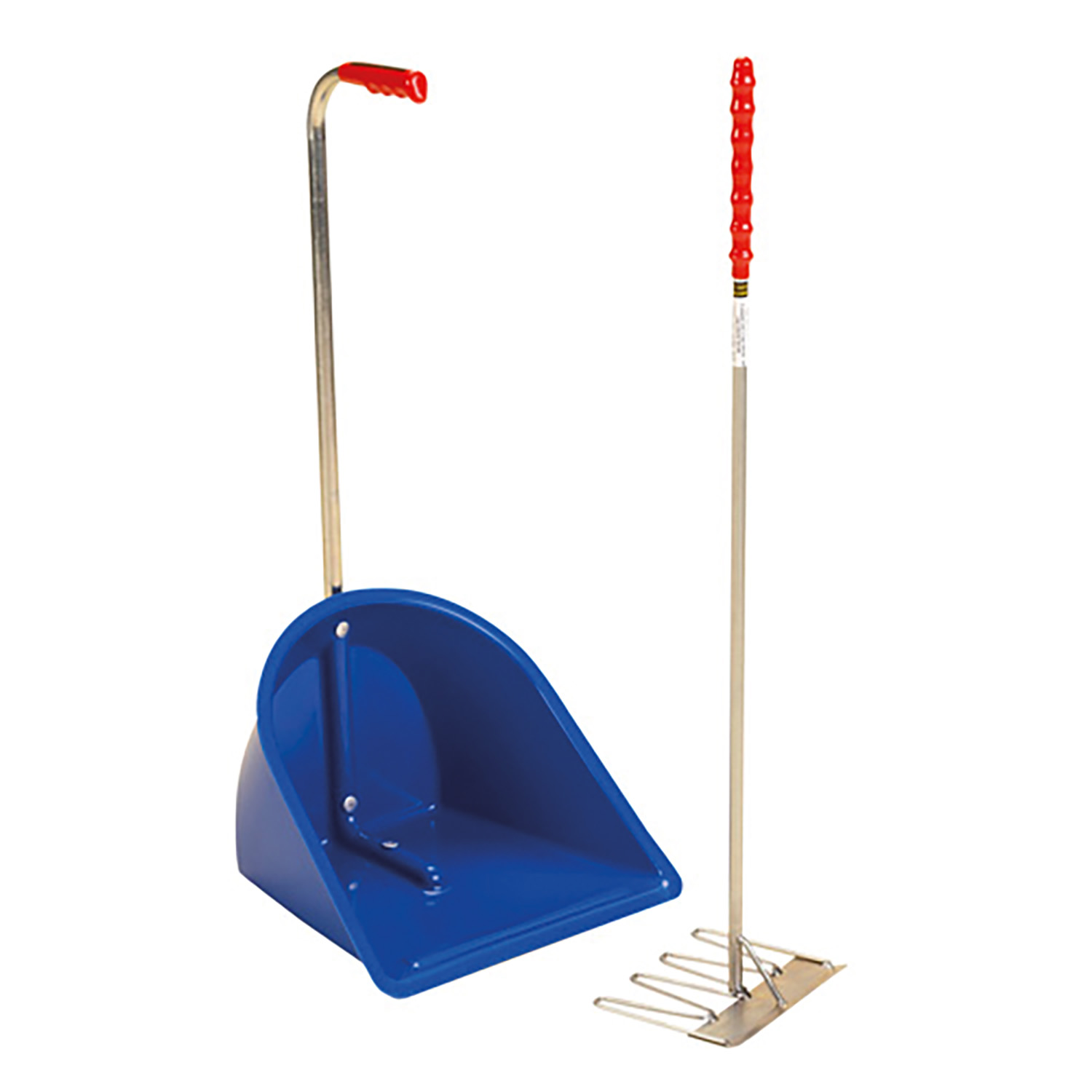 STUBBS STABLE MATE MANURE COLLECTOR HIGH C/W RAKE S4585 BLUE