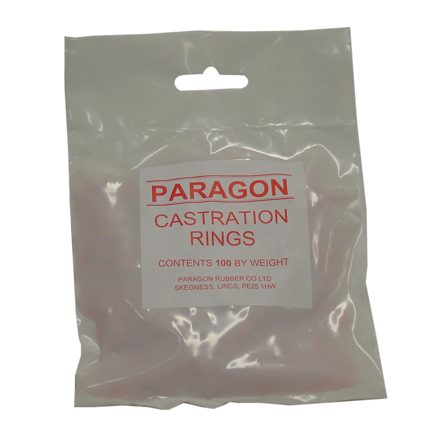 PARAGON RUBBER CASTRATION RINGS 100 PACK