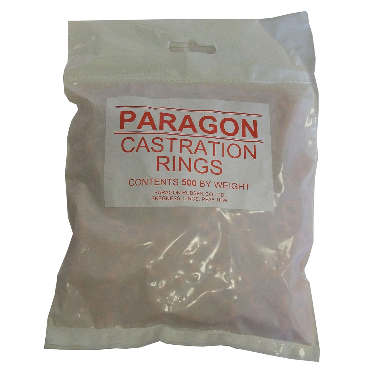 PARAGON RUBBER CASTRATION RINGS 500 PACK