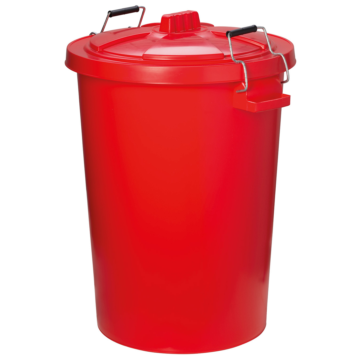 PROSTABLE DUSTBIN C/W LOCKING LID RED X 90 LT 90 LT