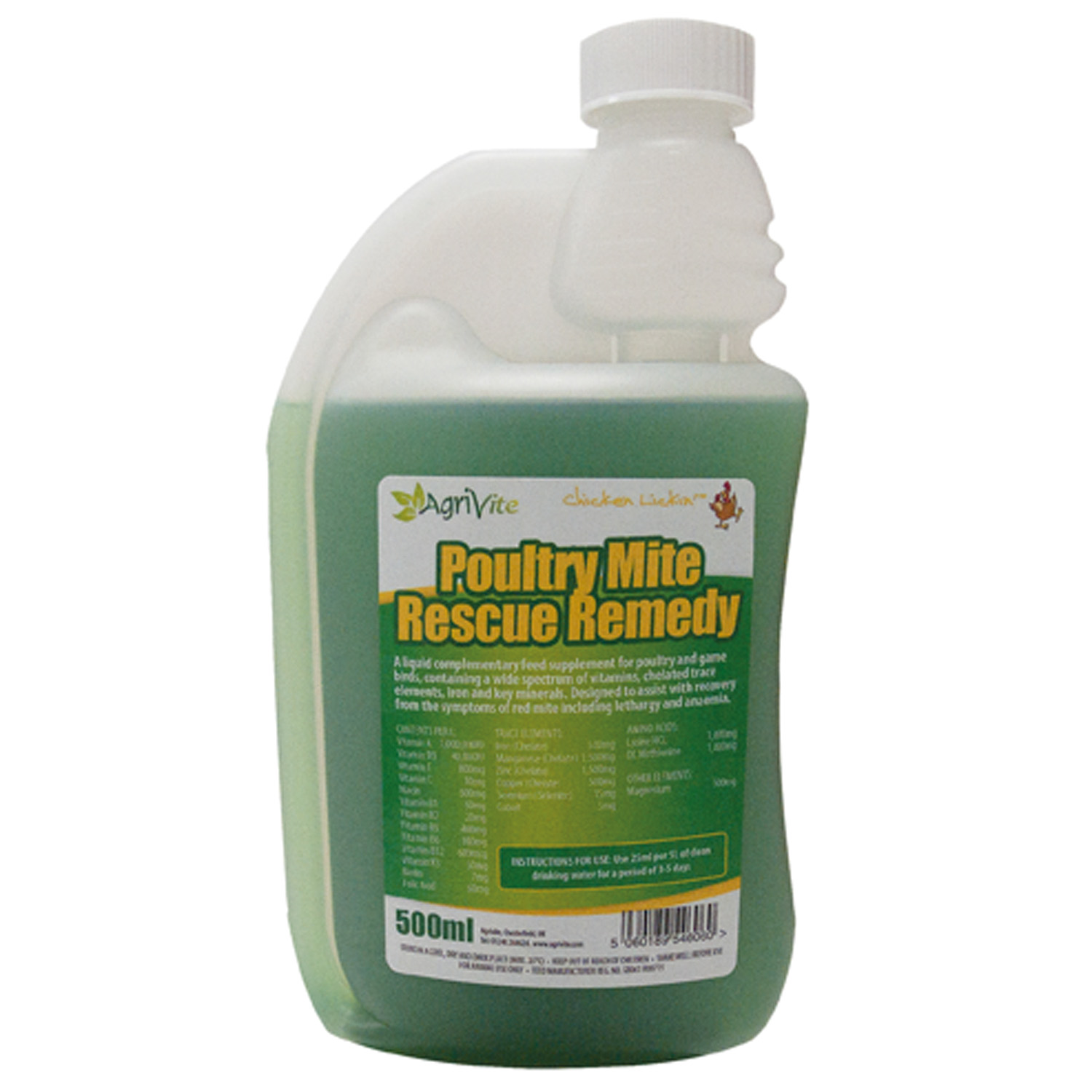 AGRIVITE POULTRY MITE RESCUE REMEDY 500 ML
