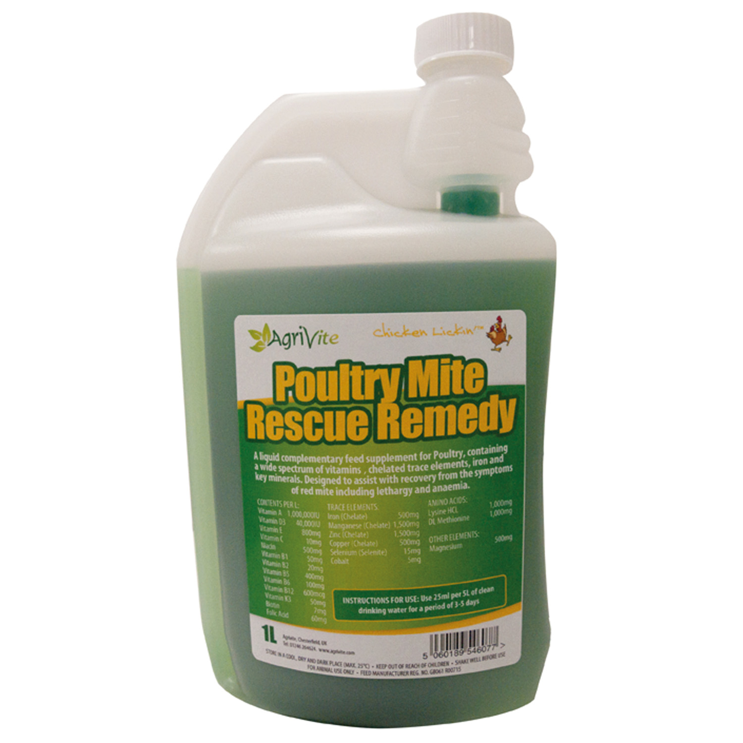 AGRIVITE POULTRY MITE RESCUE REMEDY 1 LT