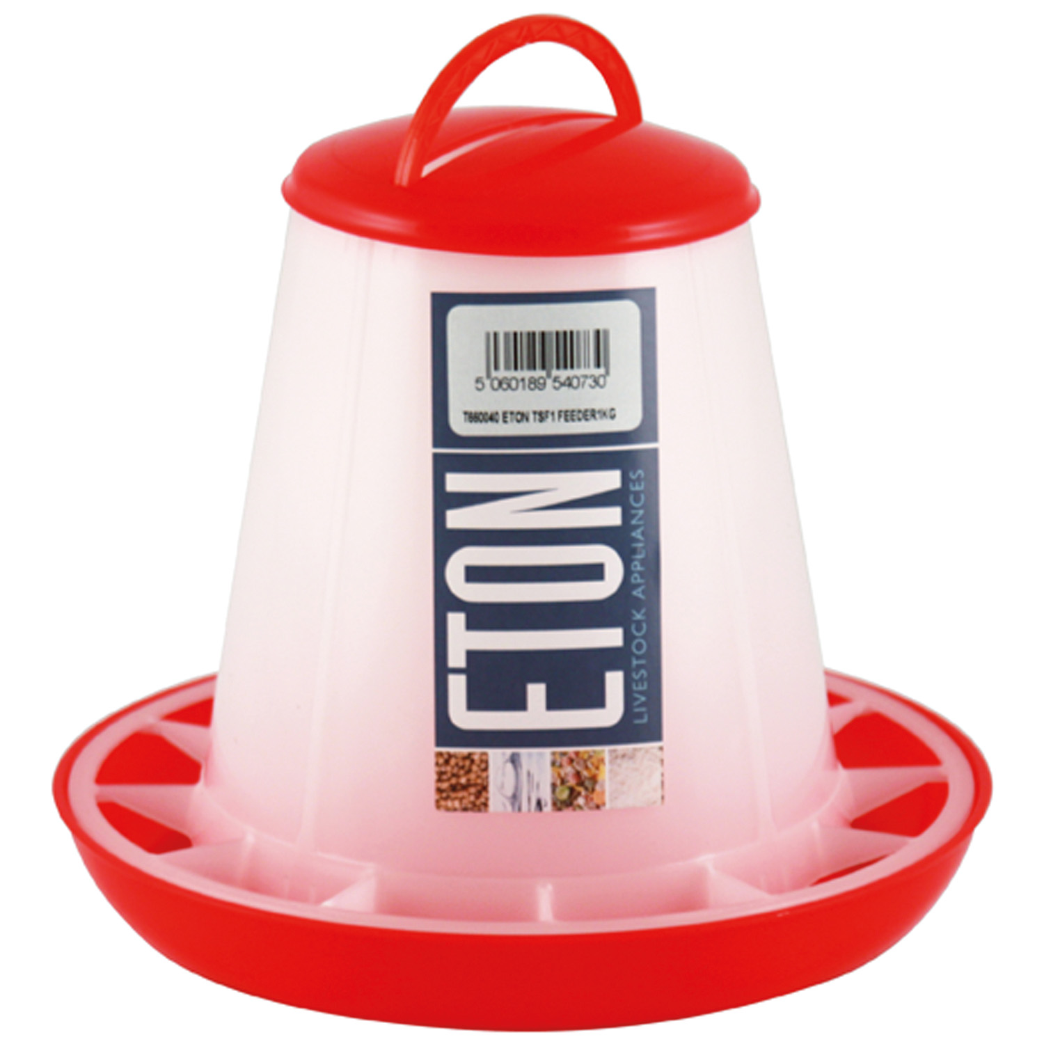 ETON TSF POULTRY FEEDER RED 1 KG  RED