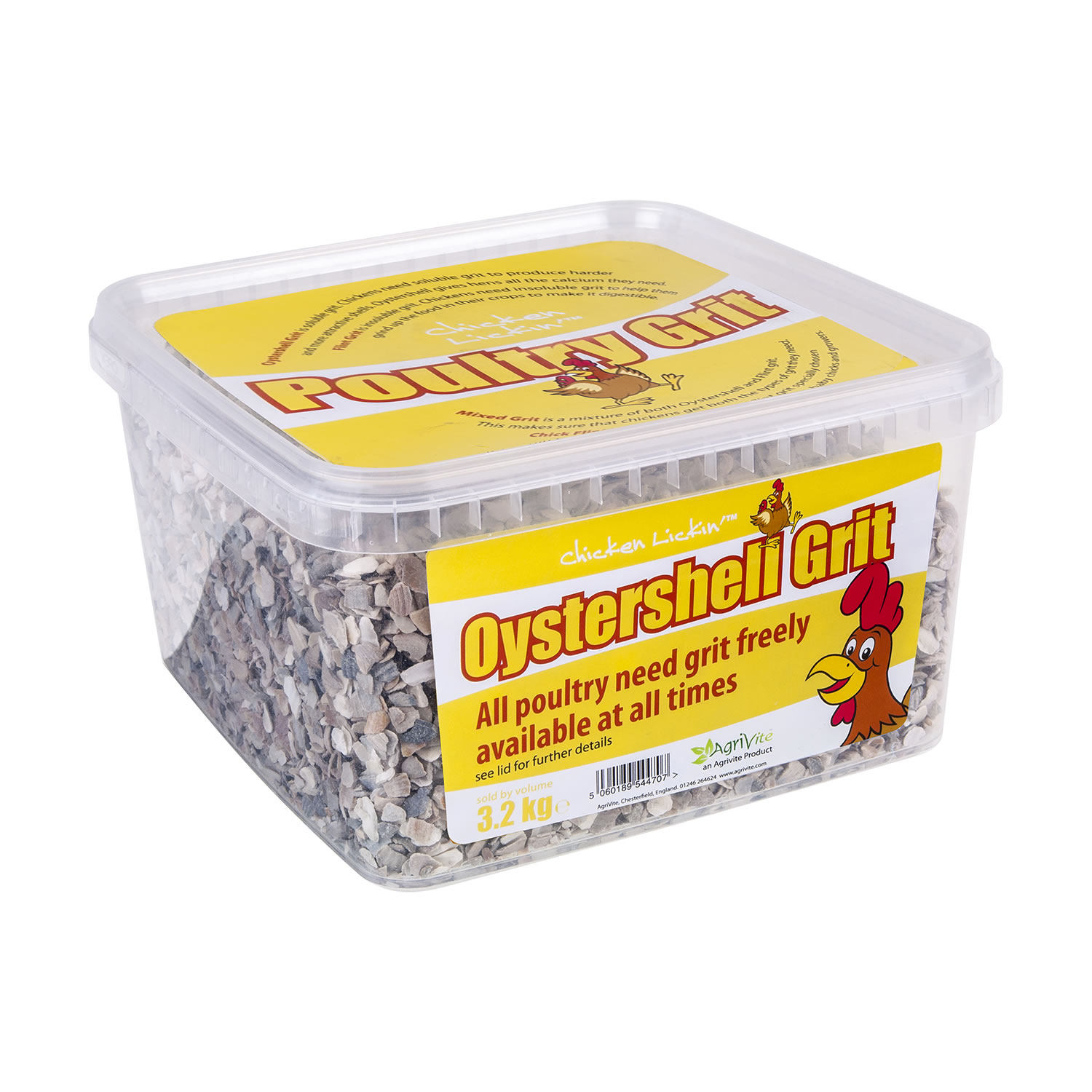 AGRIVITE CHICKEN LICKIN OYSTERSHELL GRIT 3.2 KG