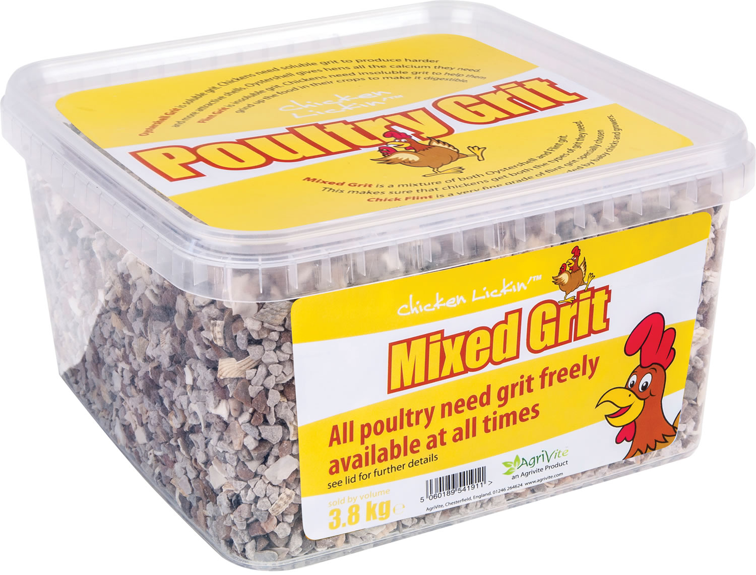 AGRIVITE CHICKEN LICKIN MIXED POULTRY GRIT 3.8 KG