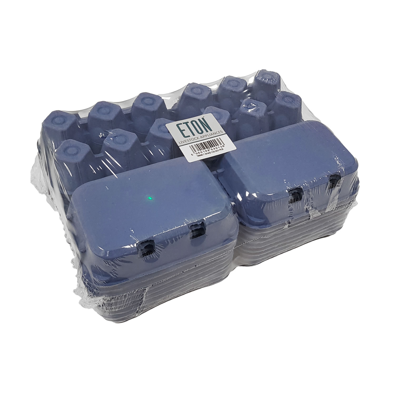 ETON EGG BOX PLAIN FLAT TOP 20 PACK   BLUE