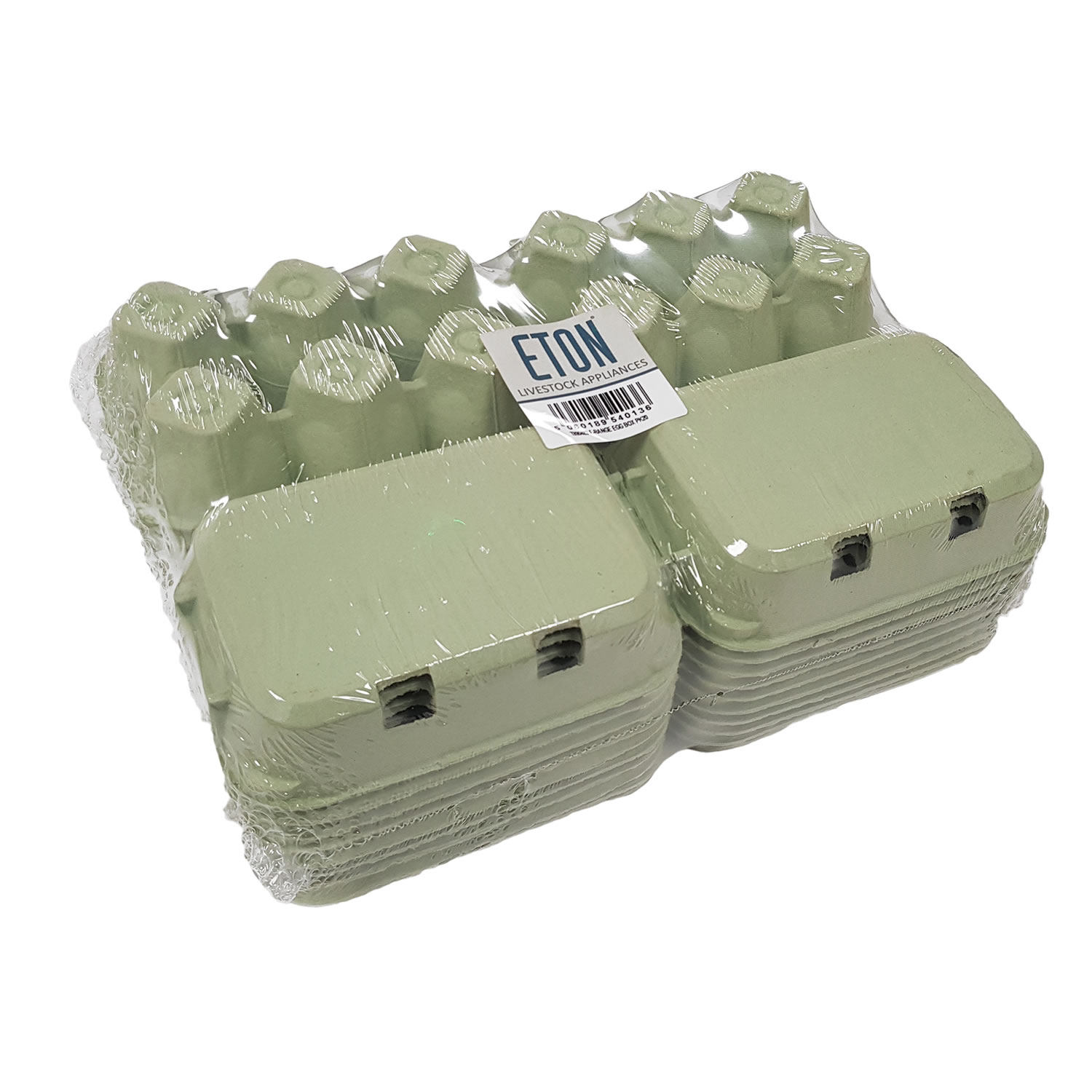 ETON EGG BOX PLAIN FLAT TOP 20 PACK   GREEN