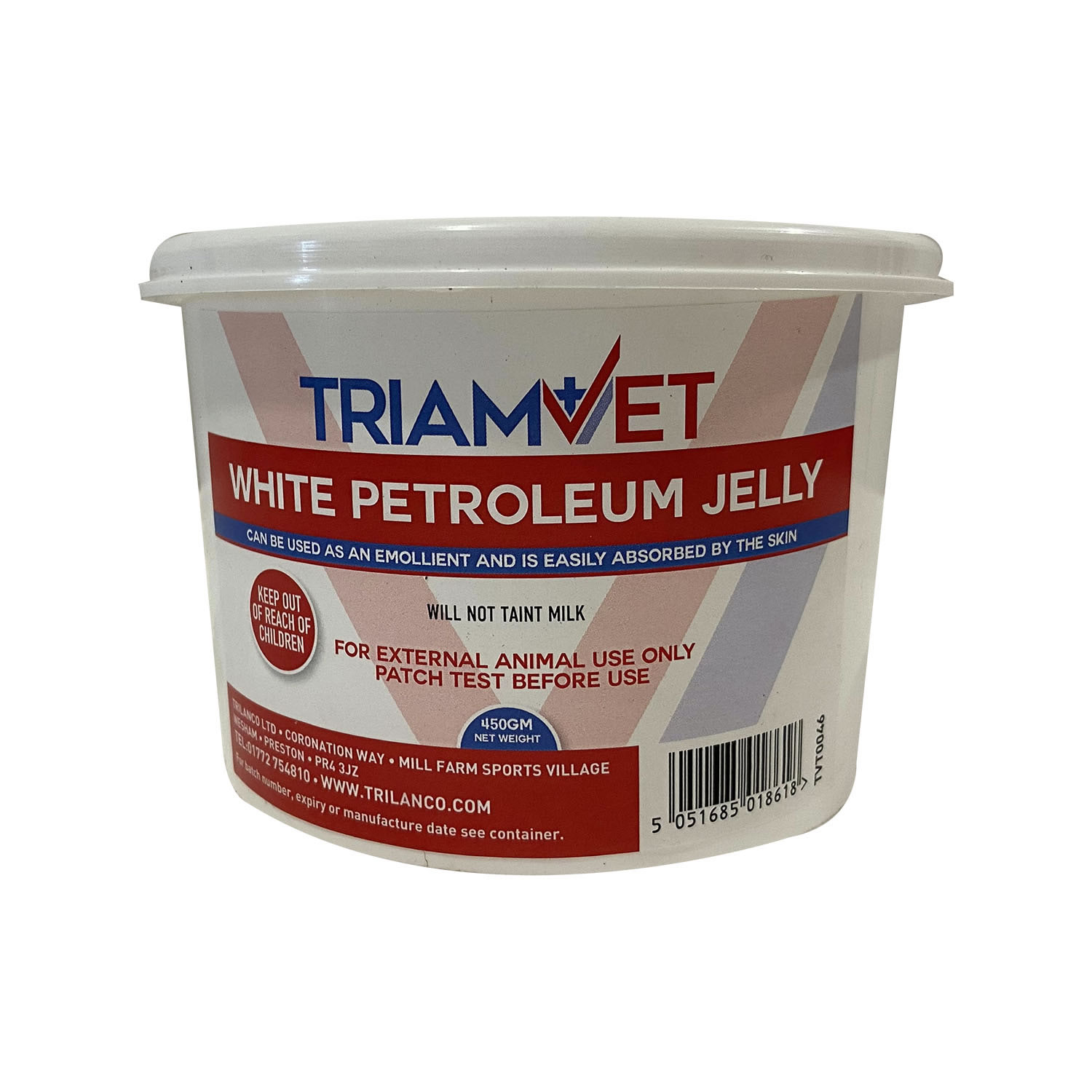 TRIAMVET WHITE PETROLEUM JELLY 450 ML