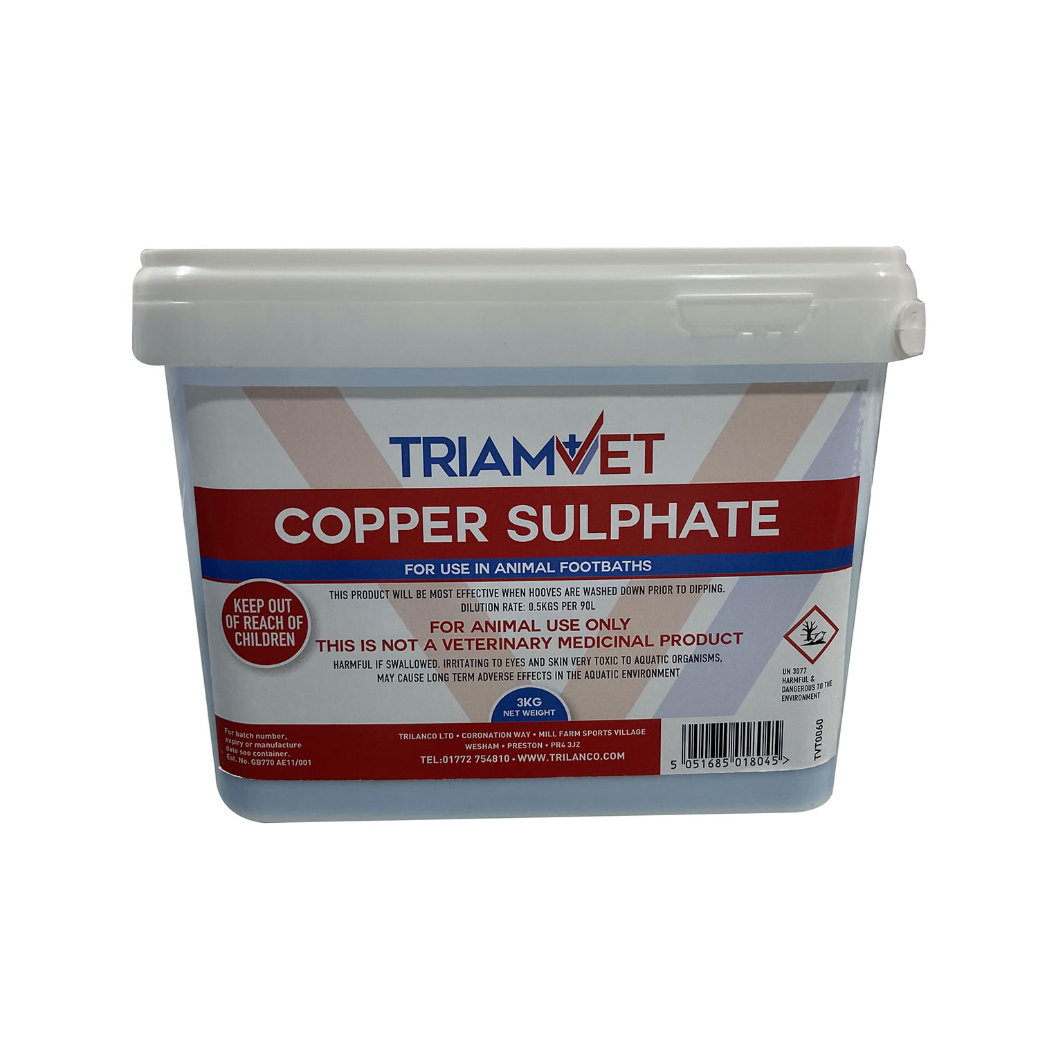 TRIAMVET COPPER SULPHATE 3 KG