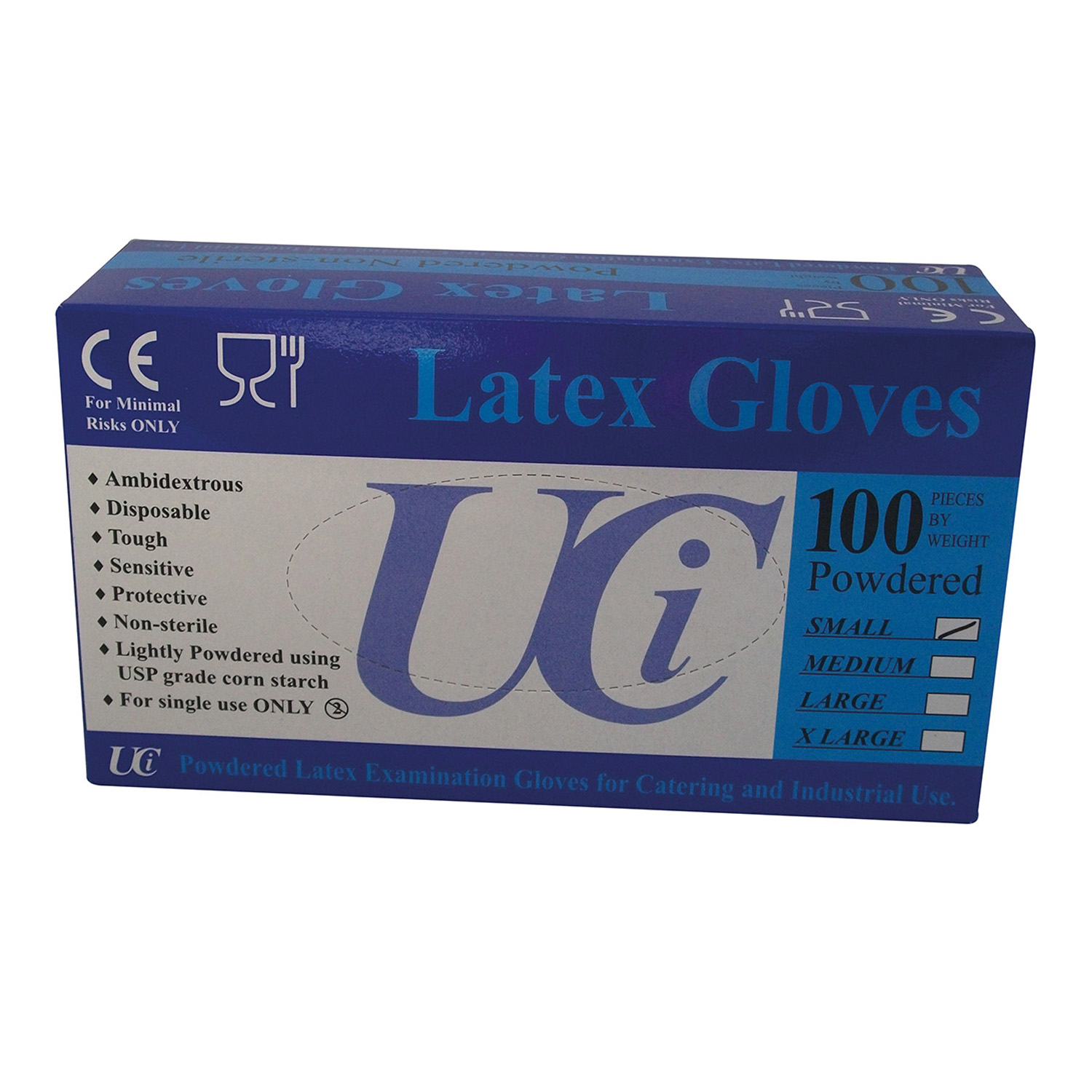 GLOVES LATEX EXAMINATION  MEDIUM X 100 PACK