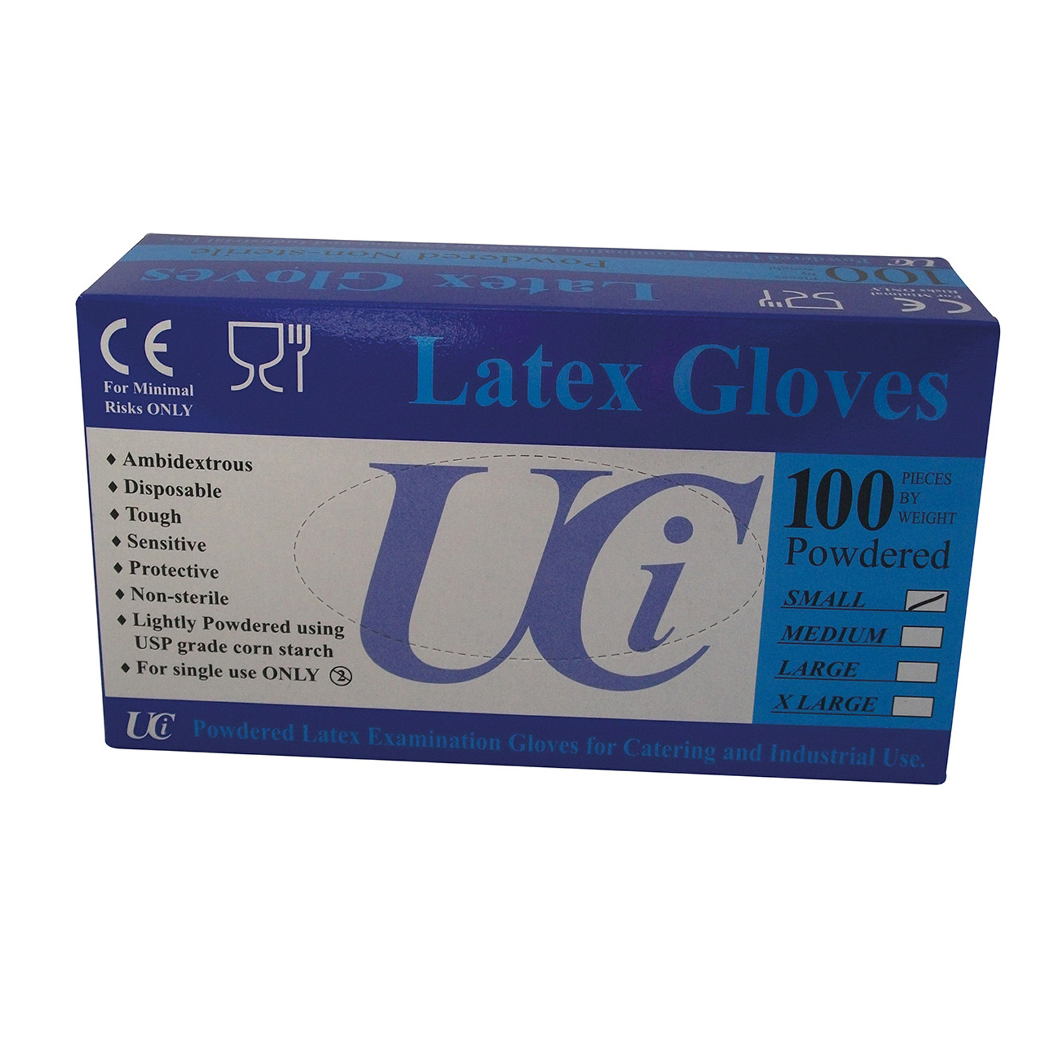 GLOVES LATEX EXAMINATION  XLARGE X 100 PACK