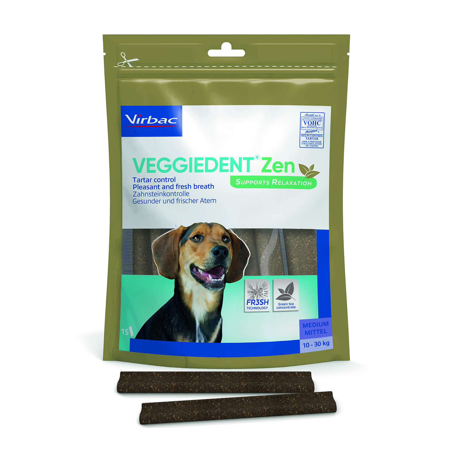 VIRBAC VEGGIEDENT ZEN CHEWS FOR DOGS LARGE LARGE totalfarmsupplies.co.uk