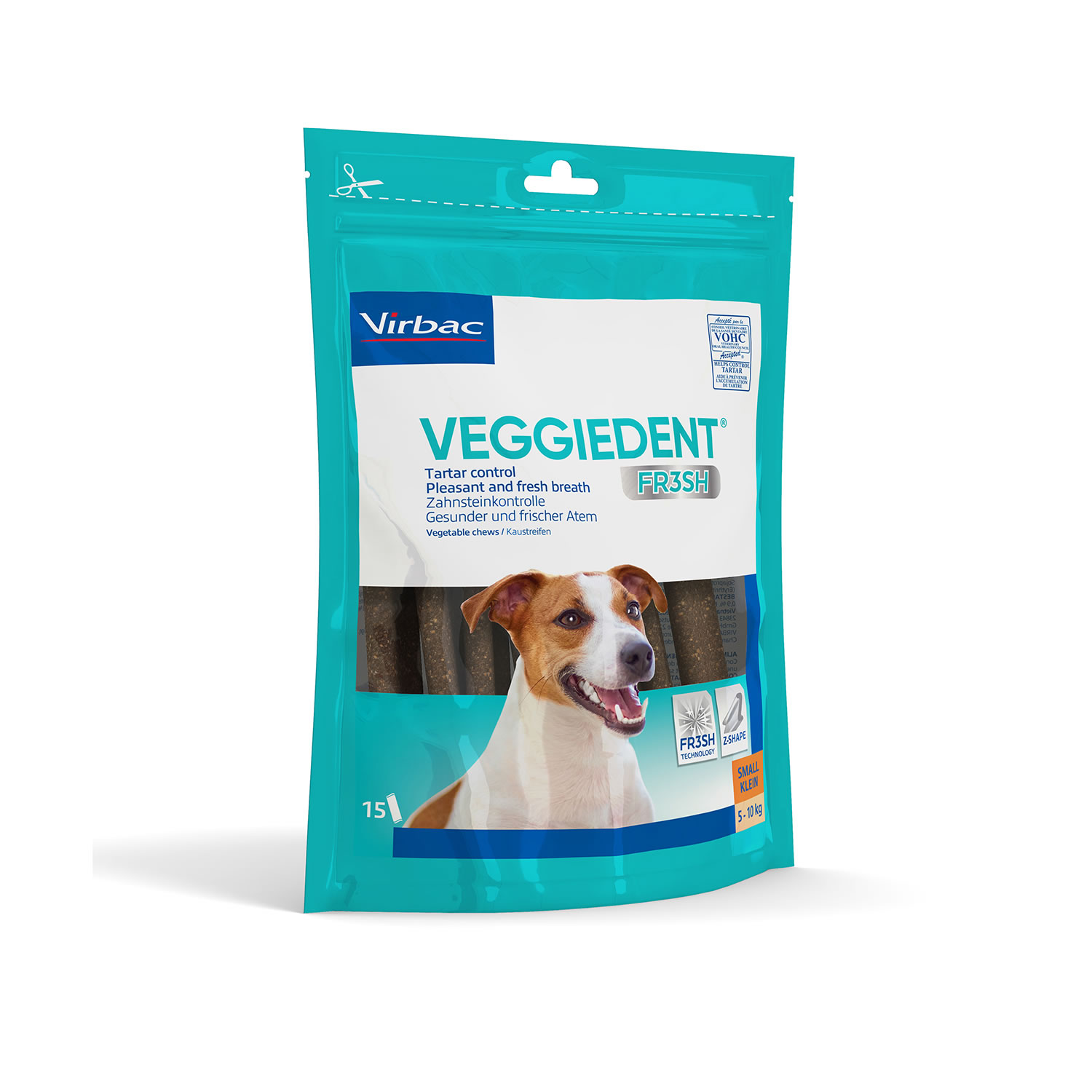 VIRBAC VEGGIEDENT FR3SH CHEWS FOR DOGS 15 PACK  SMALL SMALL