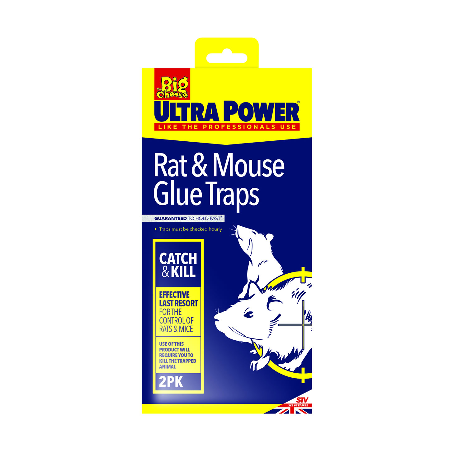 THE BIG CHEESE ULTRA POWER RAT & MOUSE GLUE TRAP TWIN PACK