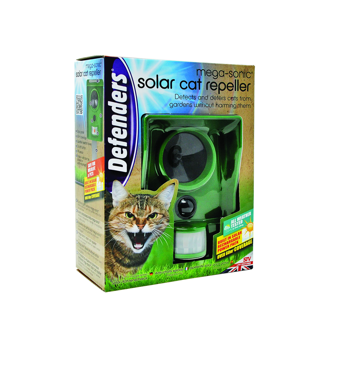 DEFENDERS MEGASONIC SOLAR CAT REPELLER totalfarmsupplies.co.uk