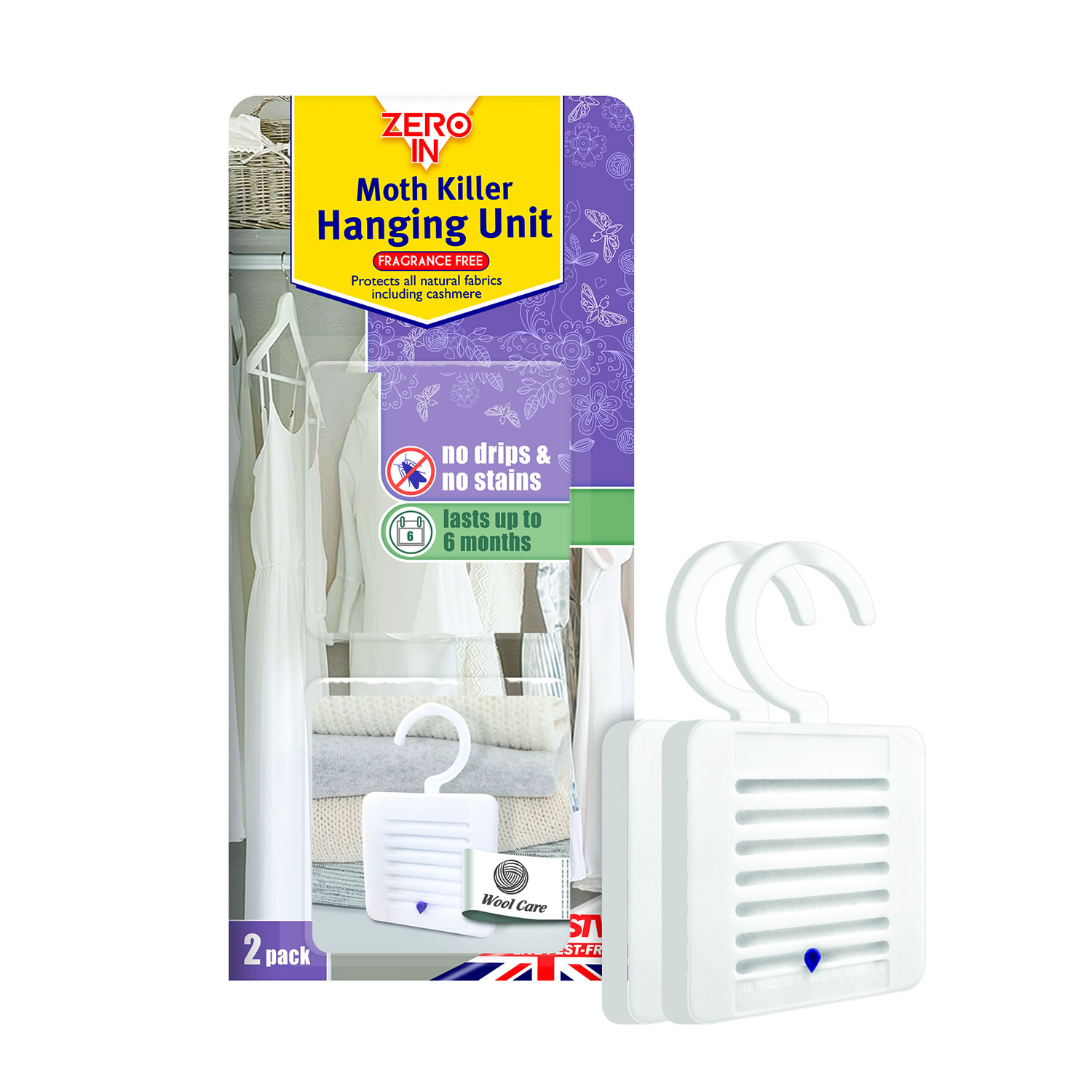 ZERO IN MOTH KILLER HANGING UNIT TWIN PACK totalfarmsupplies.co.uk