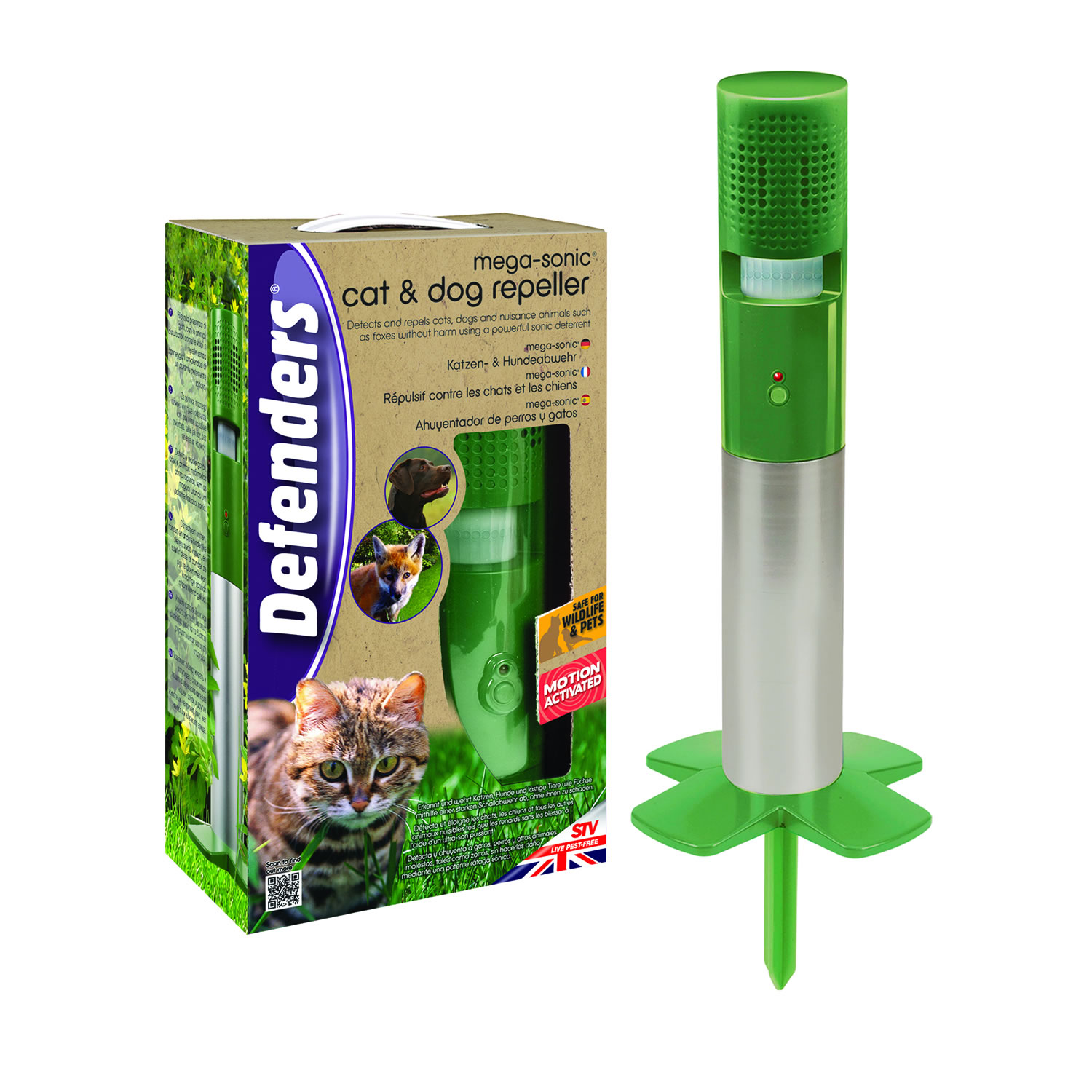 DEFENDERS MEGASONIC SOLAR CAT REPELLER totalfarmsupplies.co.uk