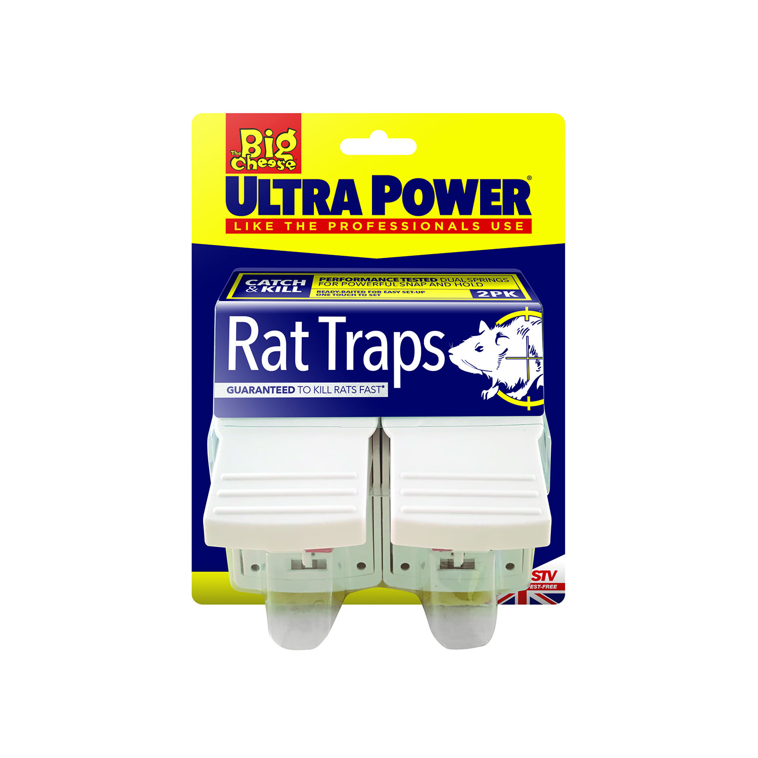 THE BIG CHEESE ULTRA POWER RAT TRAP TWIN PACK