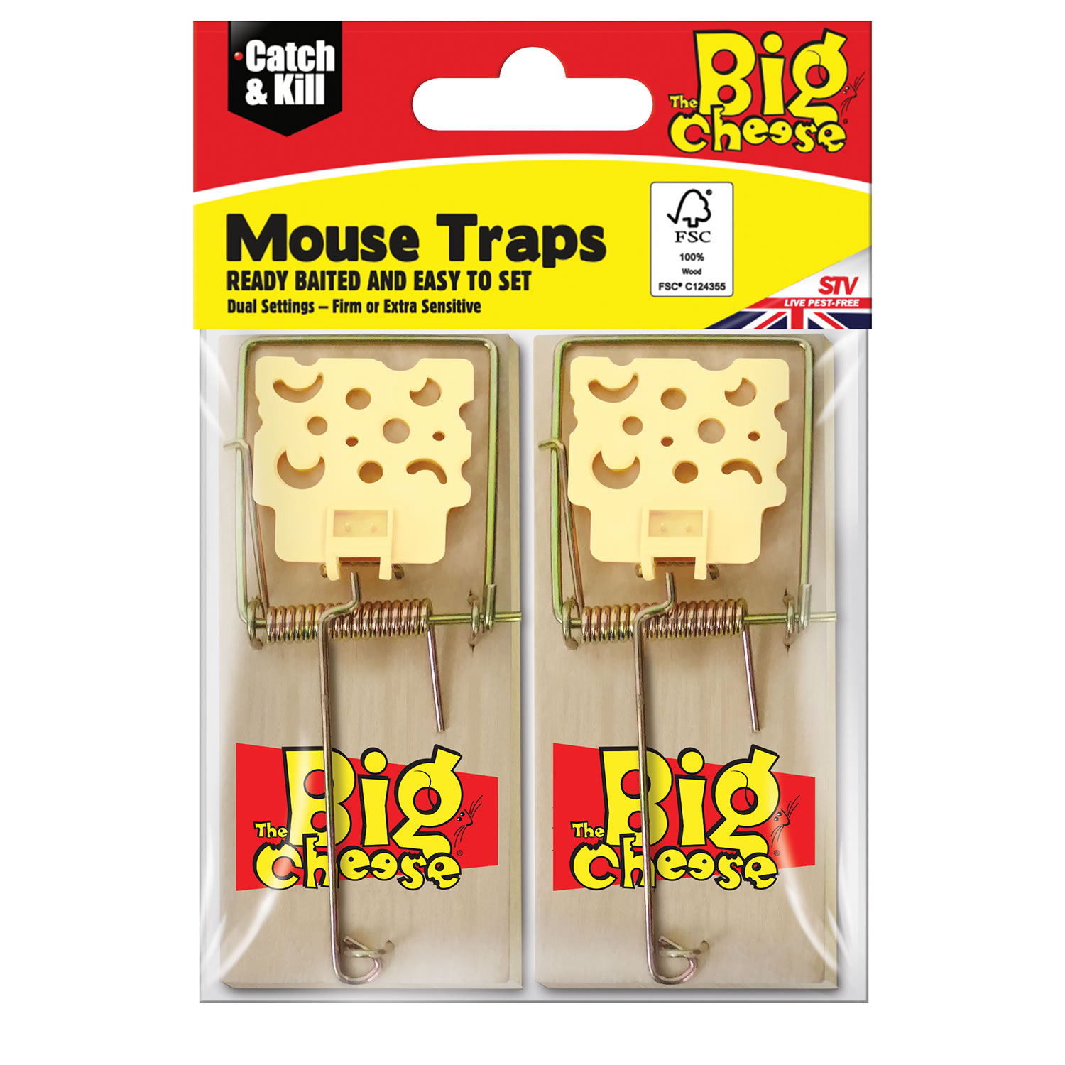 THE BIG CHEESE MOUSE TRAP WOODEN totalfarmsupplies.co.uk