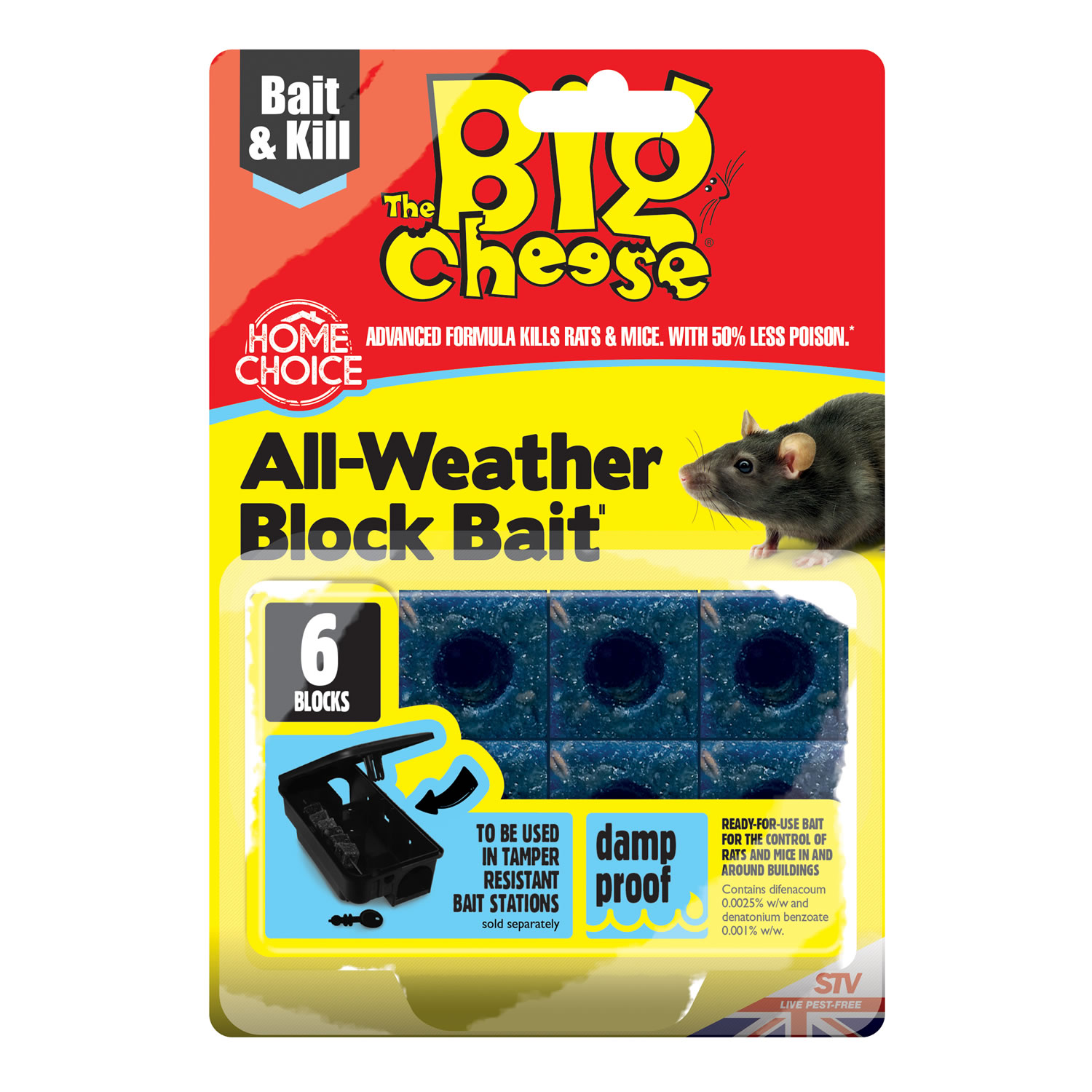 THE BIG CHEESE ALL-WEATHER BLOCK BAIT 6 X 10 GM