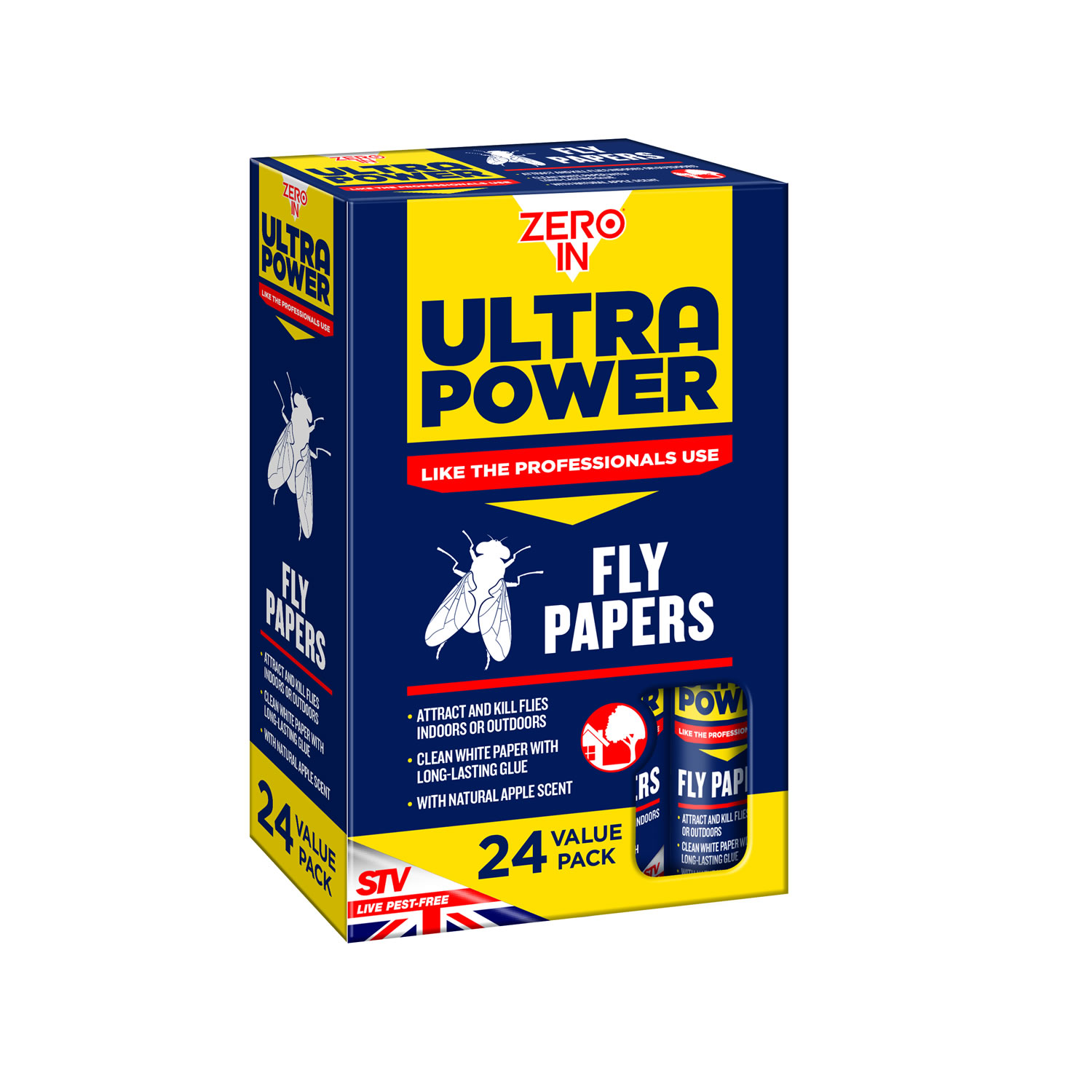 ZERO IN ULTRA POWER FLY PAPERS 24 PACK