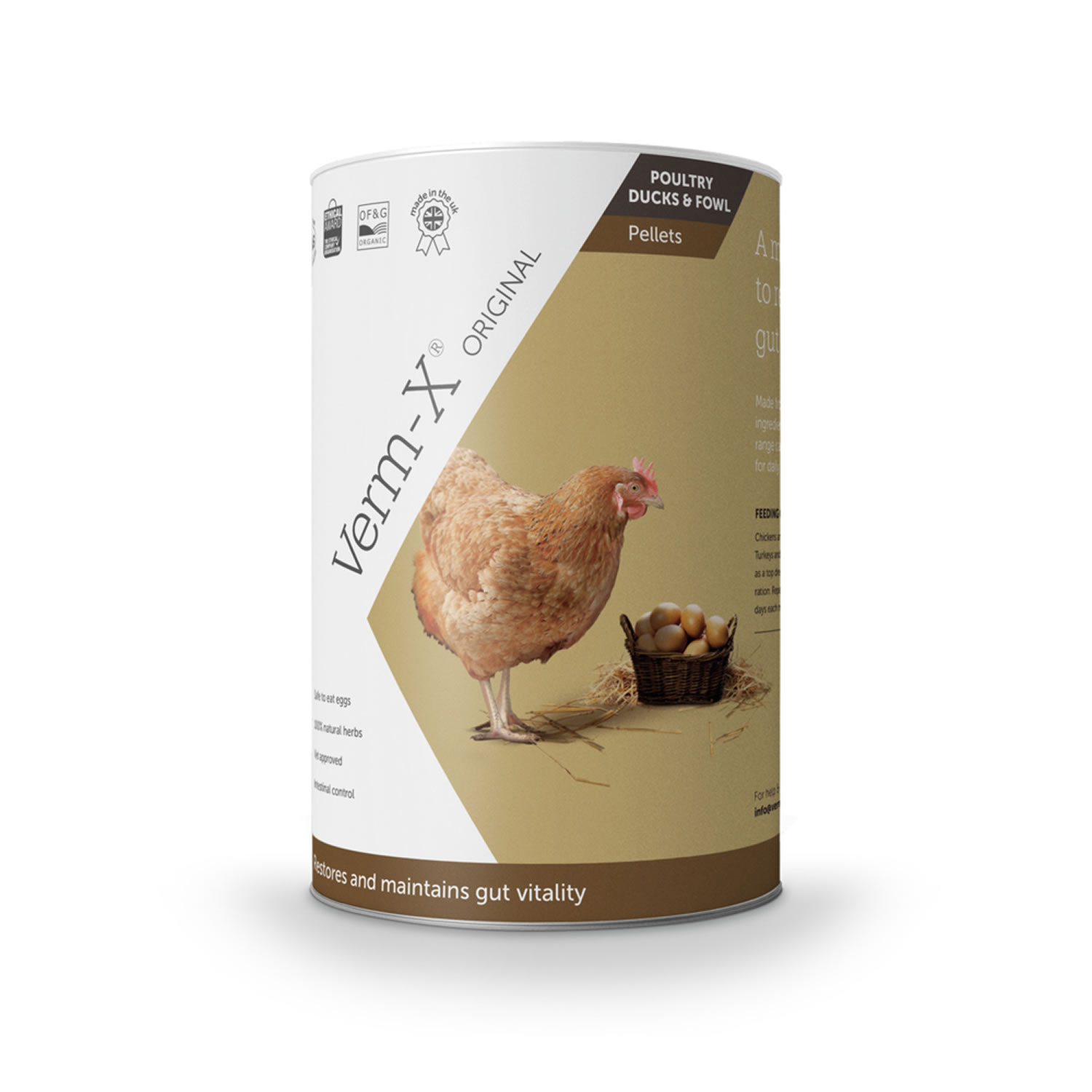 VERM-X HERBAL PELLETS FOR POULTRY 750 GM TUBE 750 GM TUBE