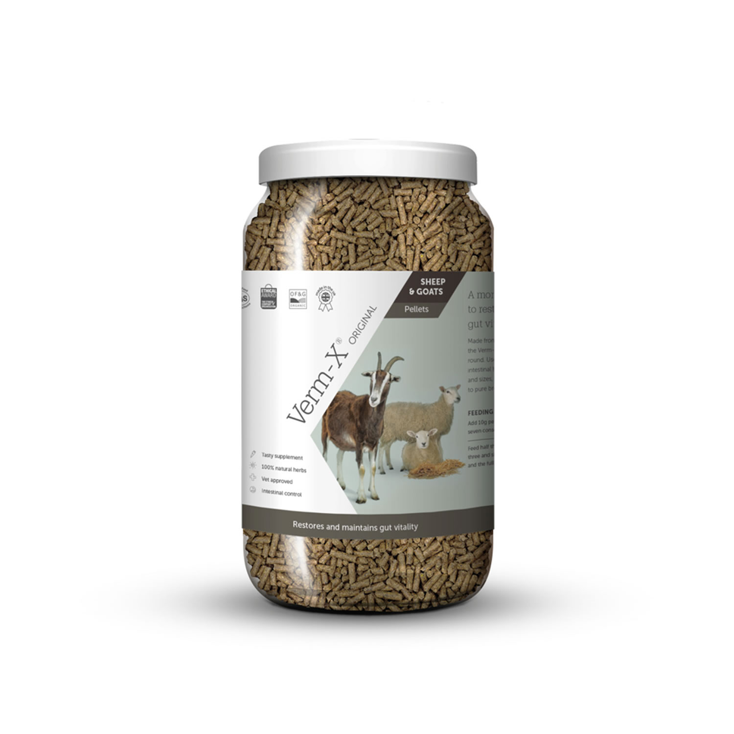 VERM-X HERBAL PELLETS FOR SHEEP & GOATS 1.5 KG TUB