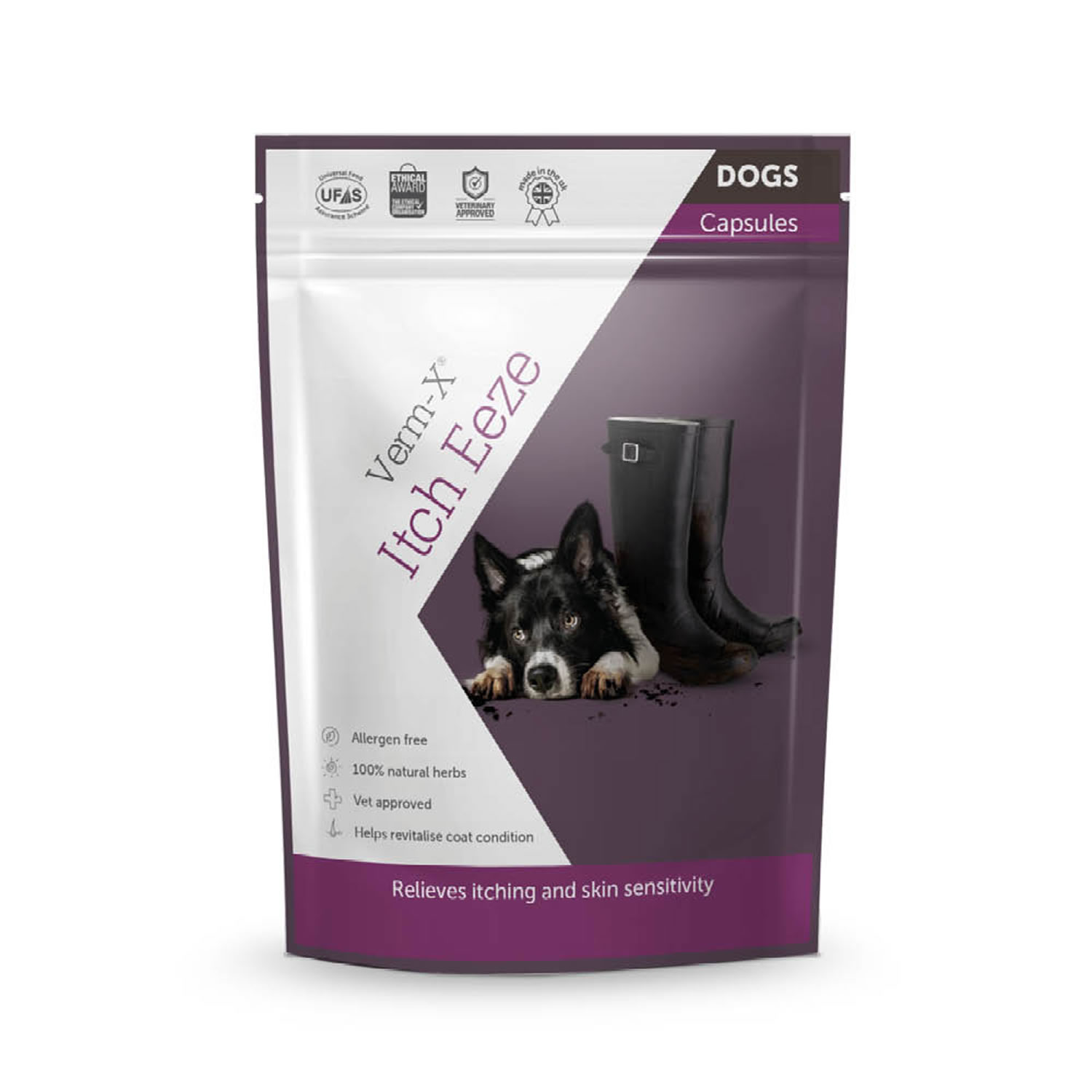 VERM-X ITCH-EEZE HERBAL CAPSULES FOR DOGS 50 GM POUCH