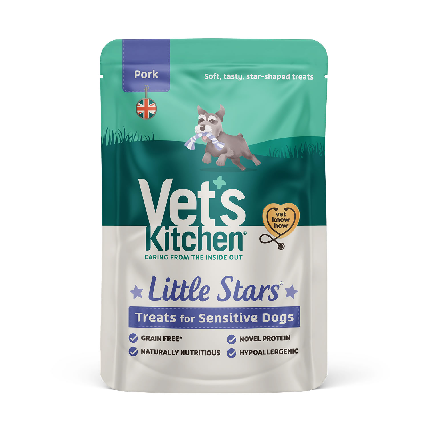 VET'S KITCHEN LITTLE STARS DOG TREATS PORK SENSITIVE + GRAIN 80 GM 80 GM totalfarmsupplies.co.uk