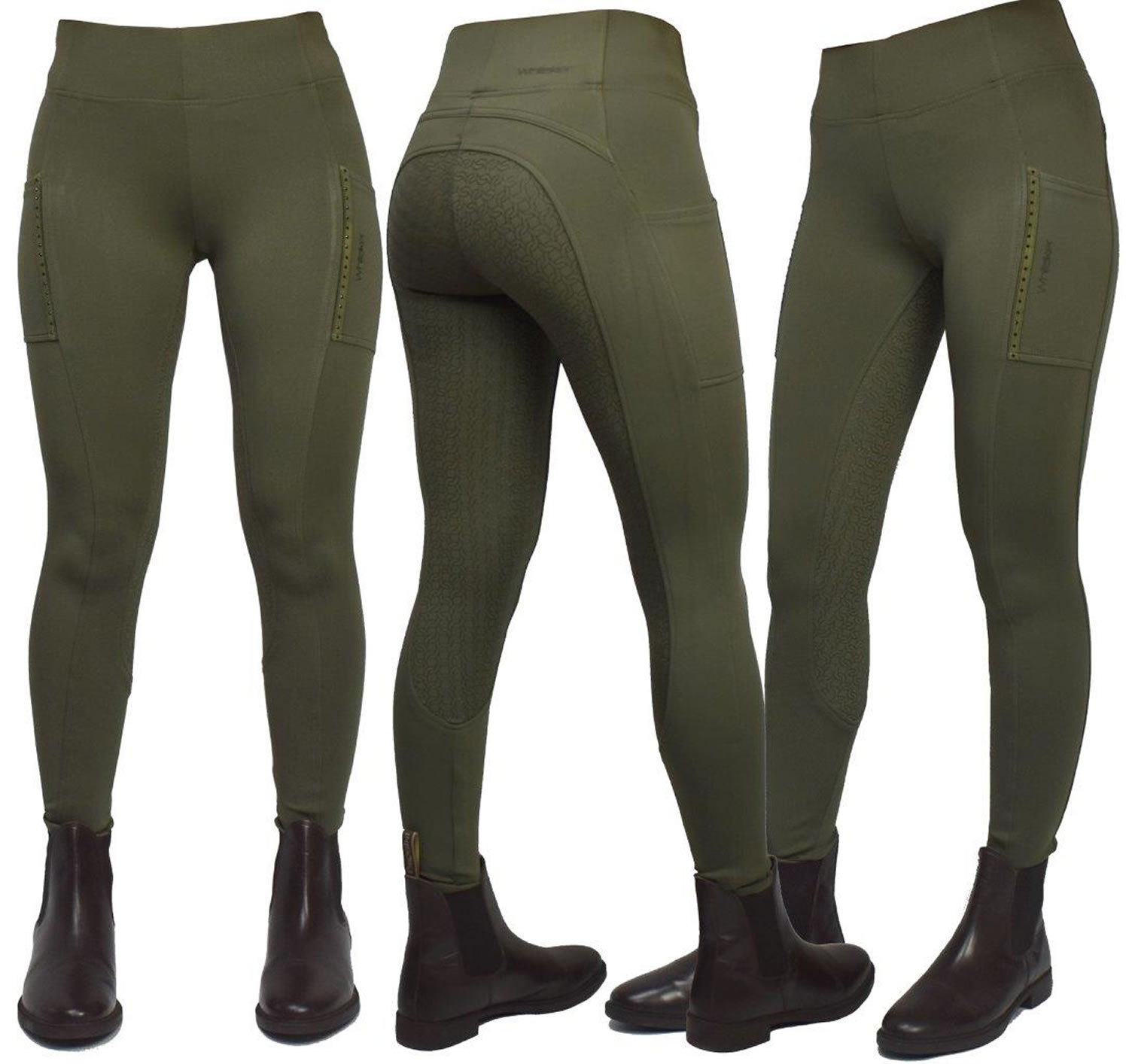 WHITAKER KINSLEY RIDING TIGHTS OLIVE  XSMALL LADIES